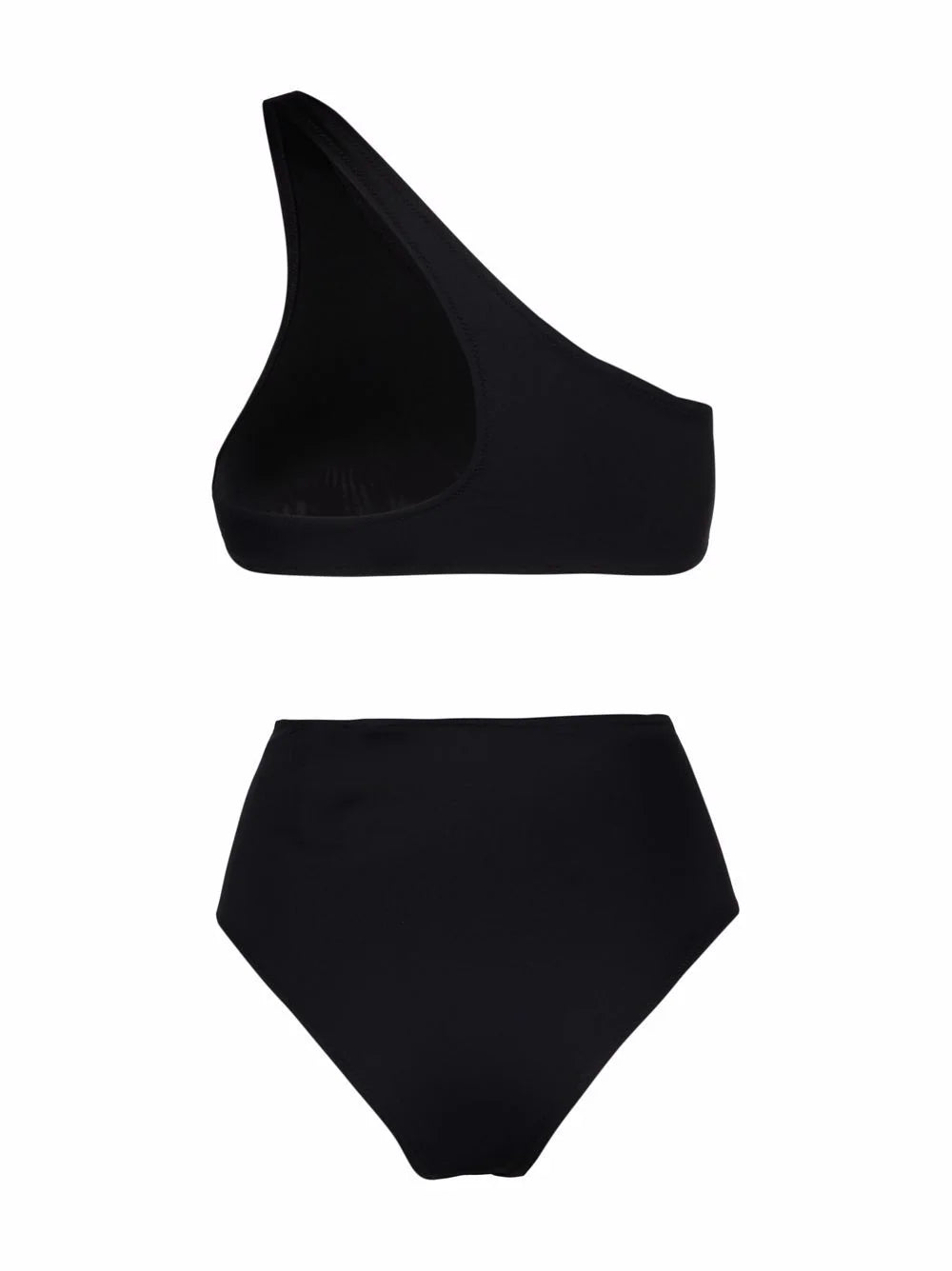 OFF STAMP ONE SHOULDER BIKINI BLACK WHITE