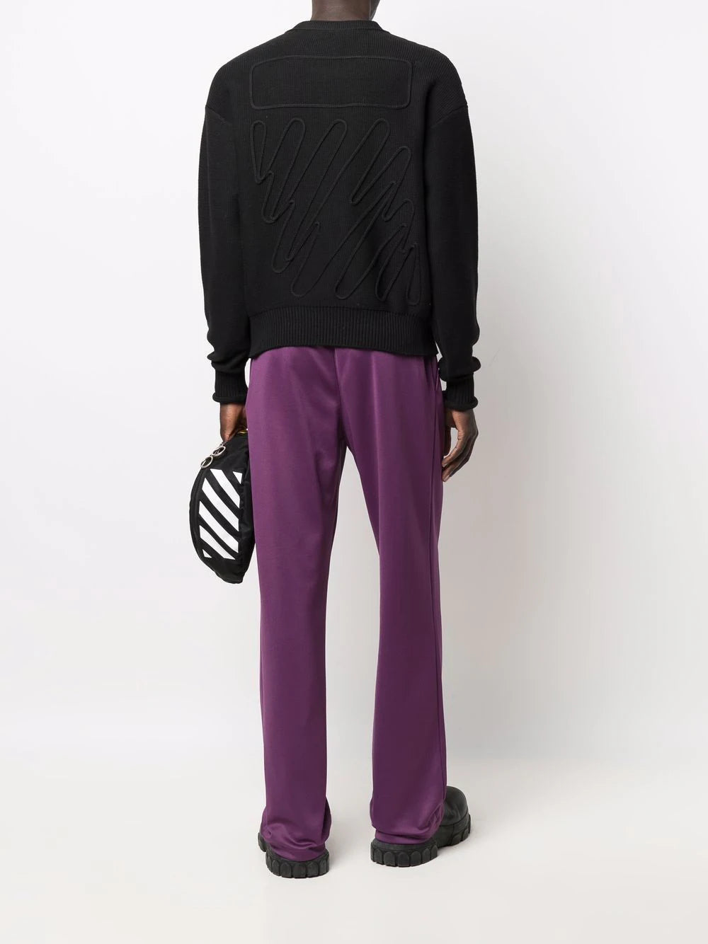 WAVE TWISTED KNIT CREWNECK BLACK BLACK