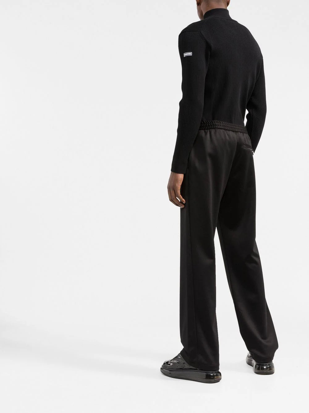SINGLE ARROW SLIM TRACKPANT BLACK WHITE