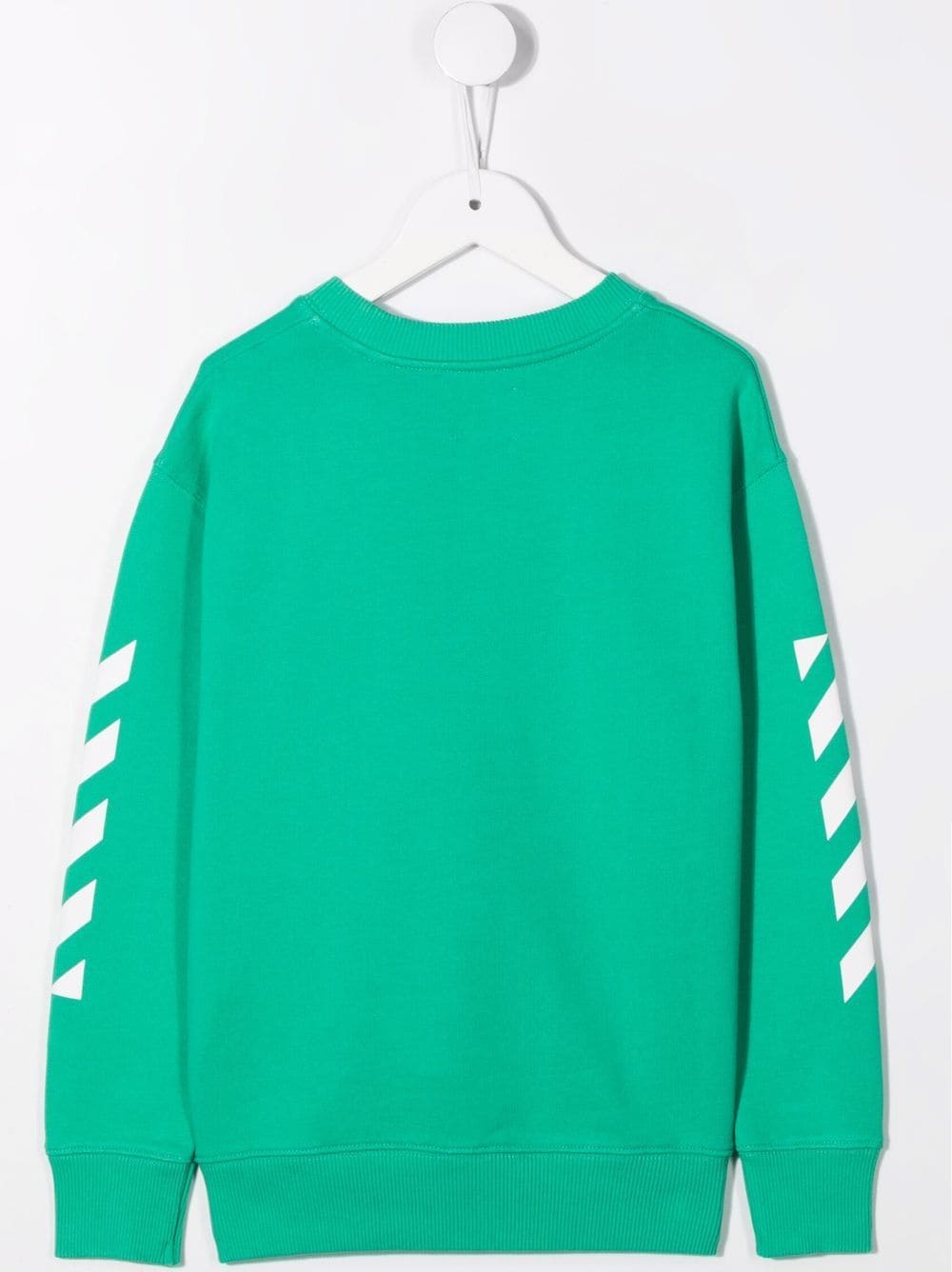 OFF HELVETICA CREWNECK GREEN WHITE