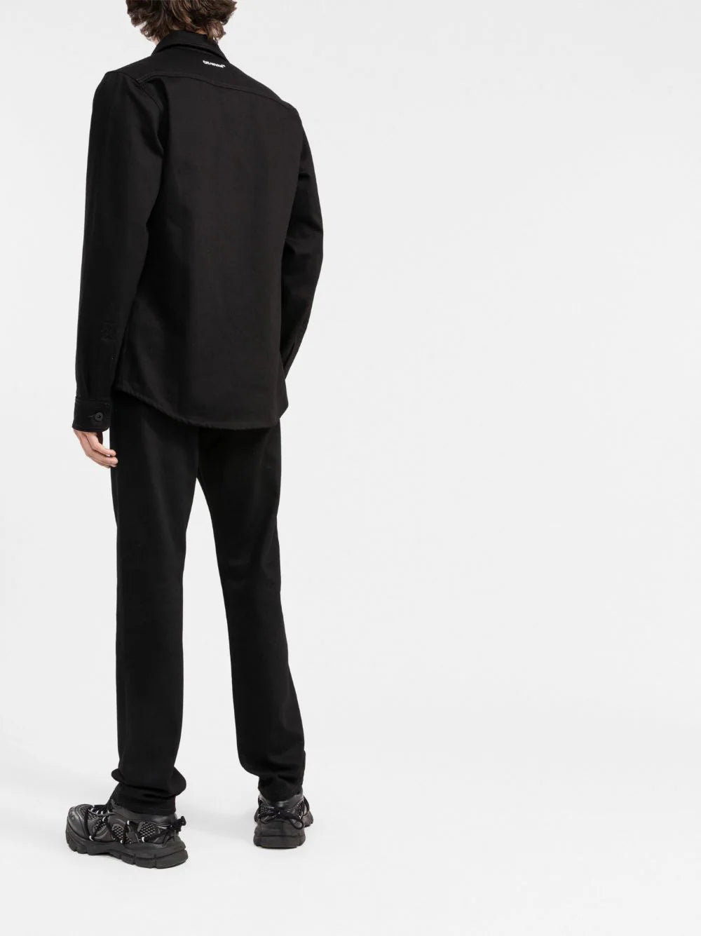 SINGLE ARROW SLIM JEANS BLACK WHITE
