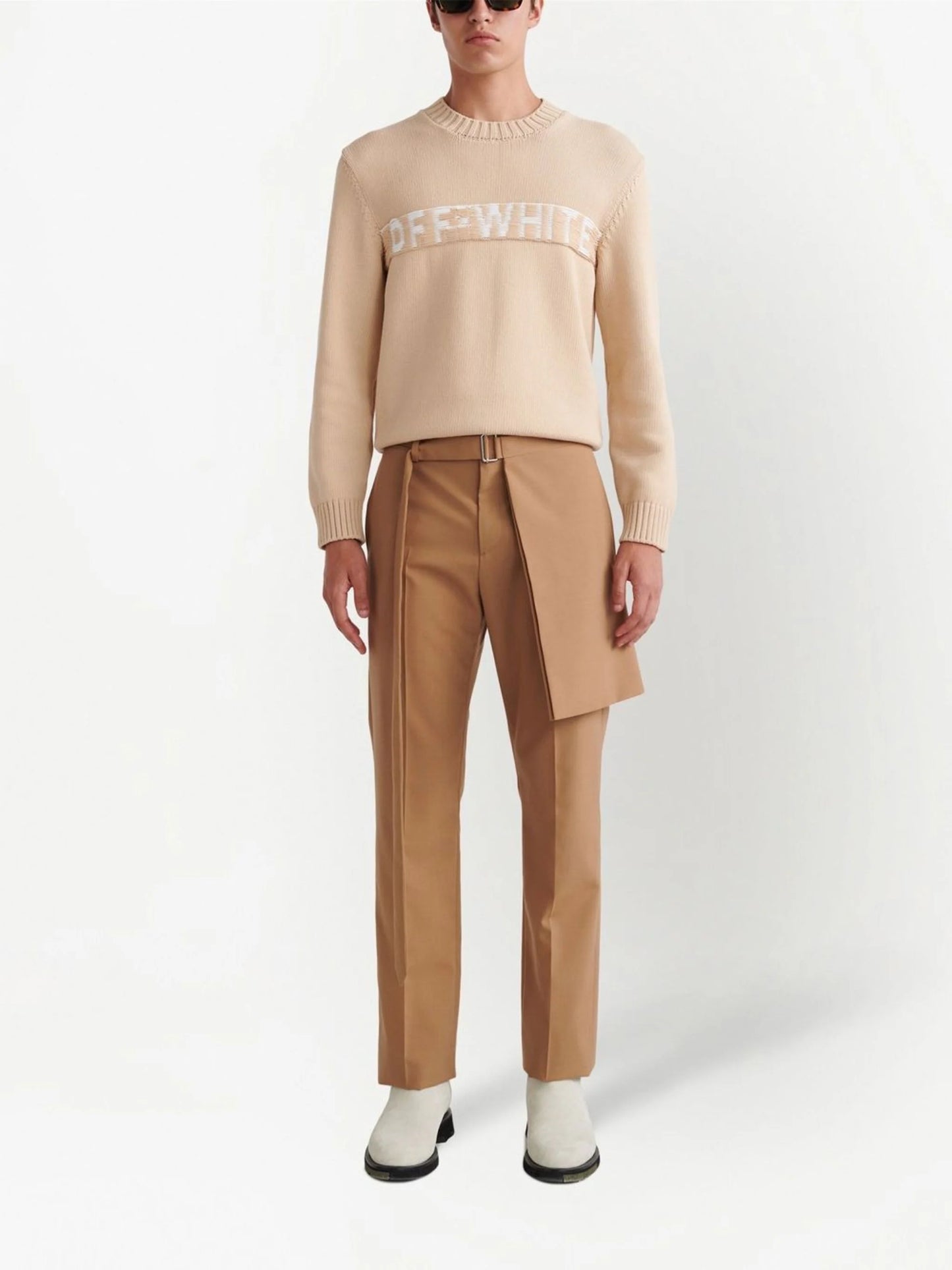 APRON SLIM PANT CAMEL NO COLOR
