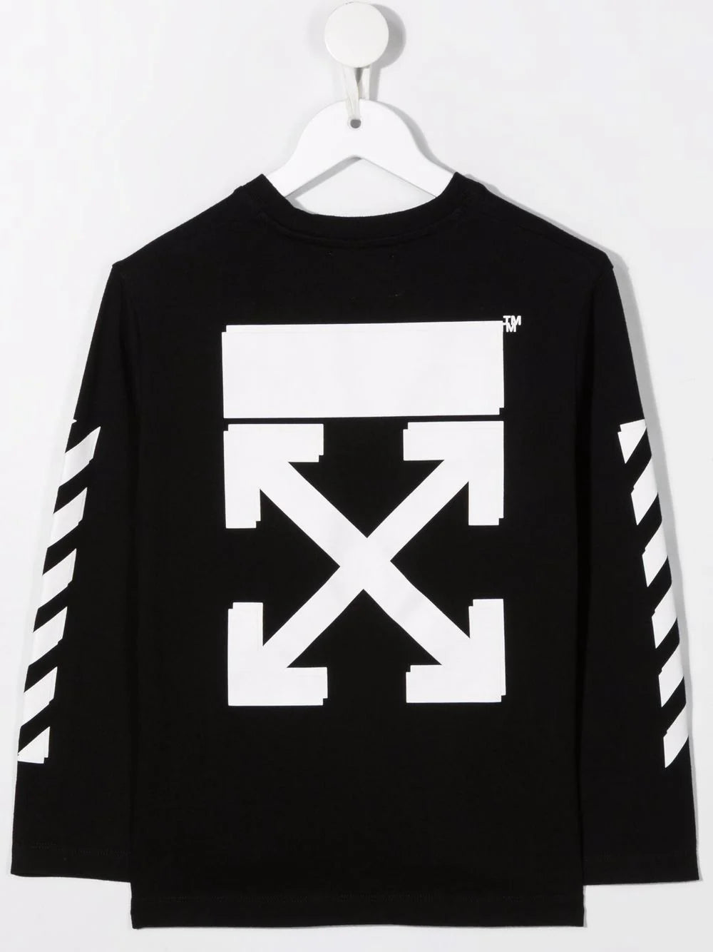 OFF RUBBER ARROW TEE L/S BLACK WHITE