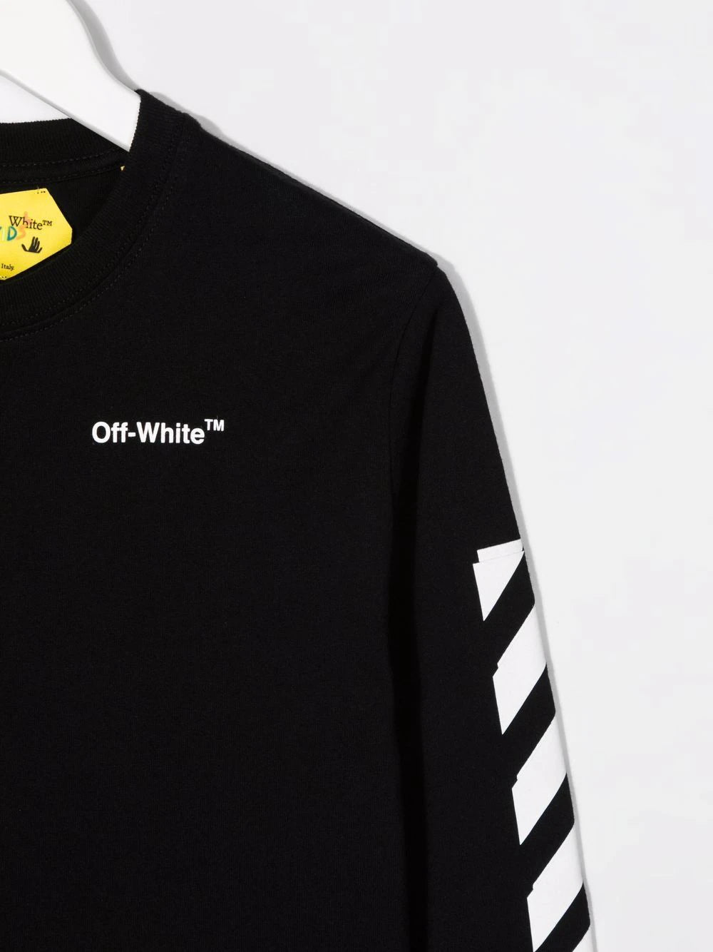 OFF RUBBER ARROW TEE L/S BLACK WHITE
