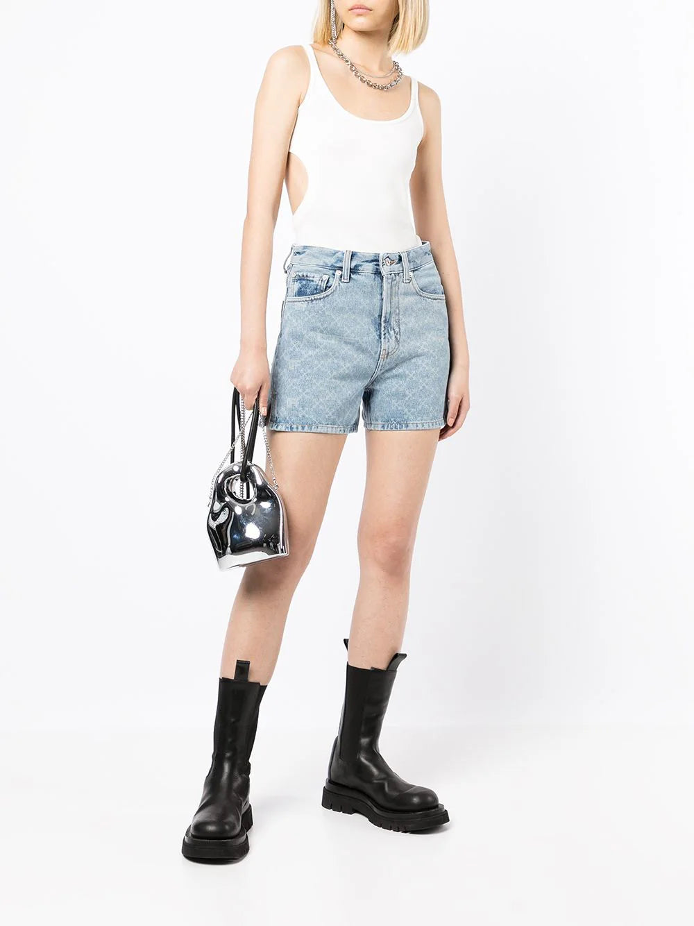 METEOR RIBBED TANK TOP WHITE NO COLOR