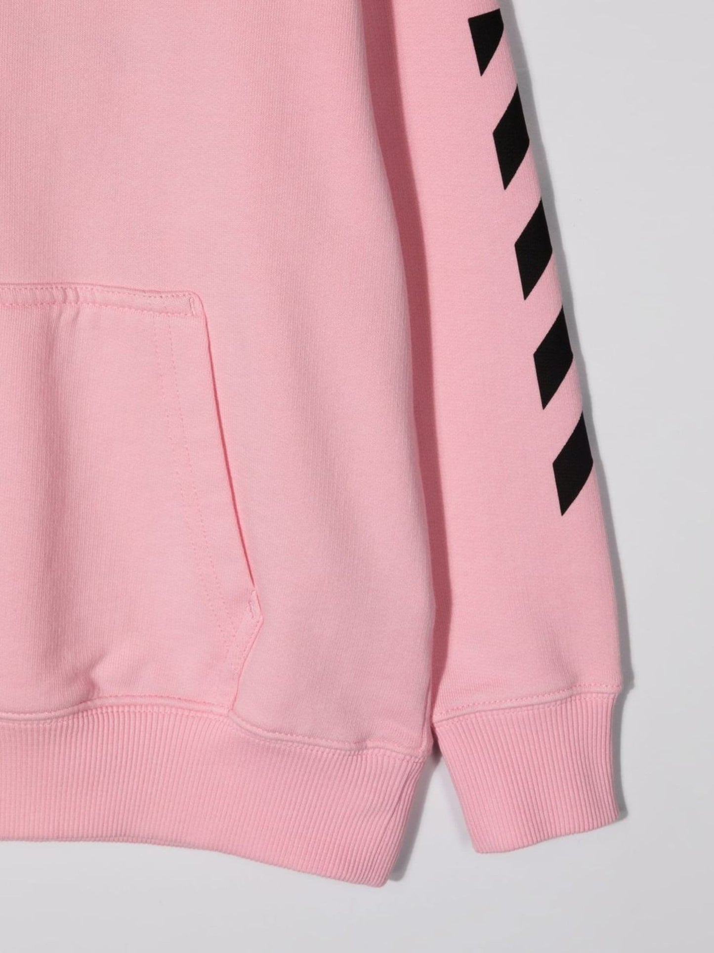 OFF STAMP HOODIE PINK BLACK