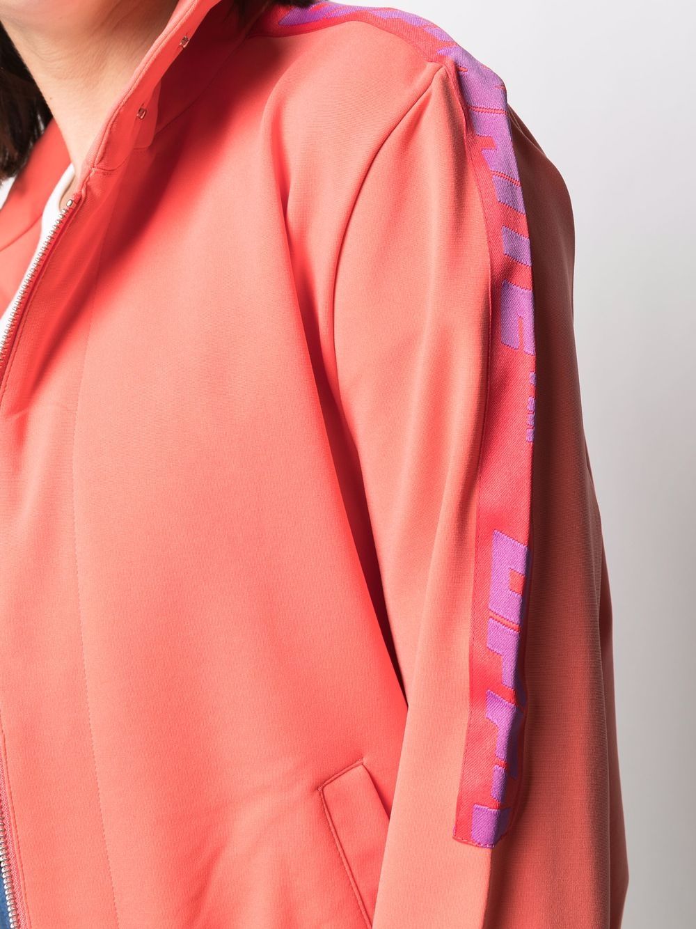 ATHL LOGO BAND TRACK JACKET CORAL RED NO COLOR