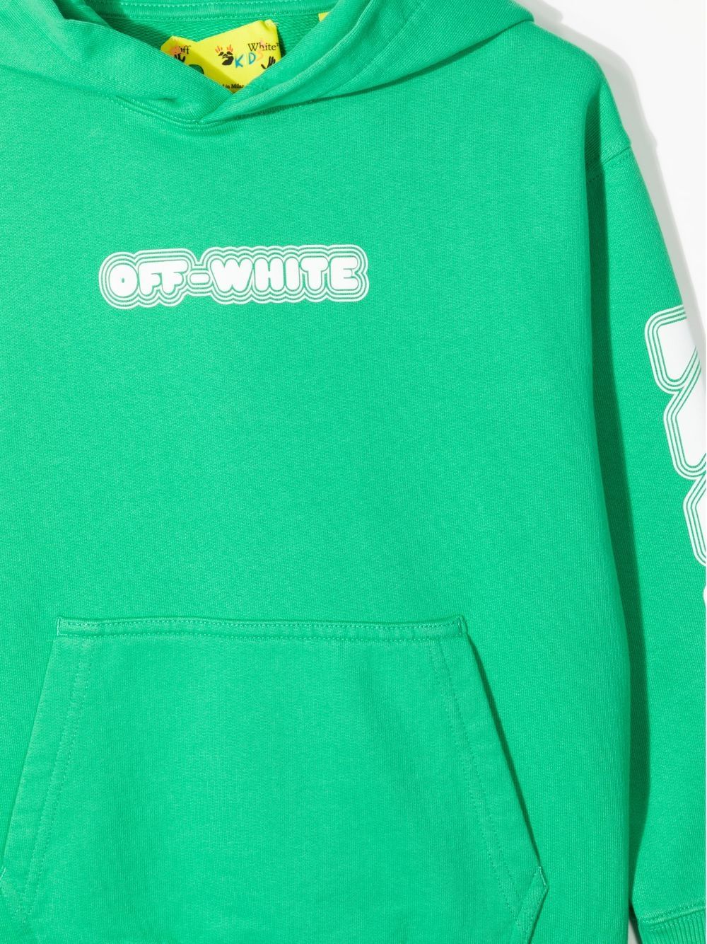 OFF GLOW IN THE DARK HOODIE GREEN WHITE