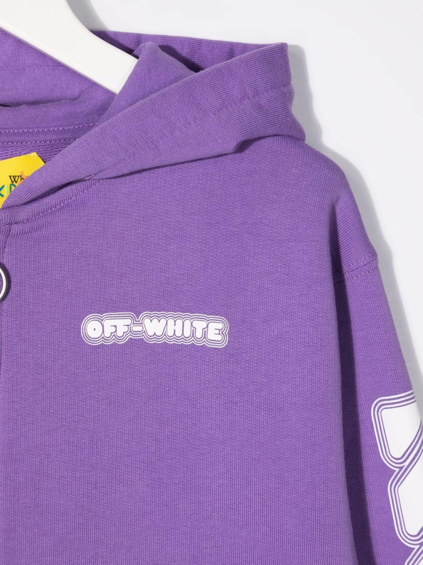 GLOW IN THE DARK HOODIE ZIP PURPLE WHITE