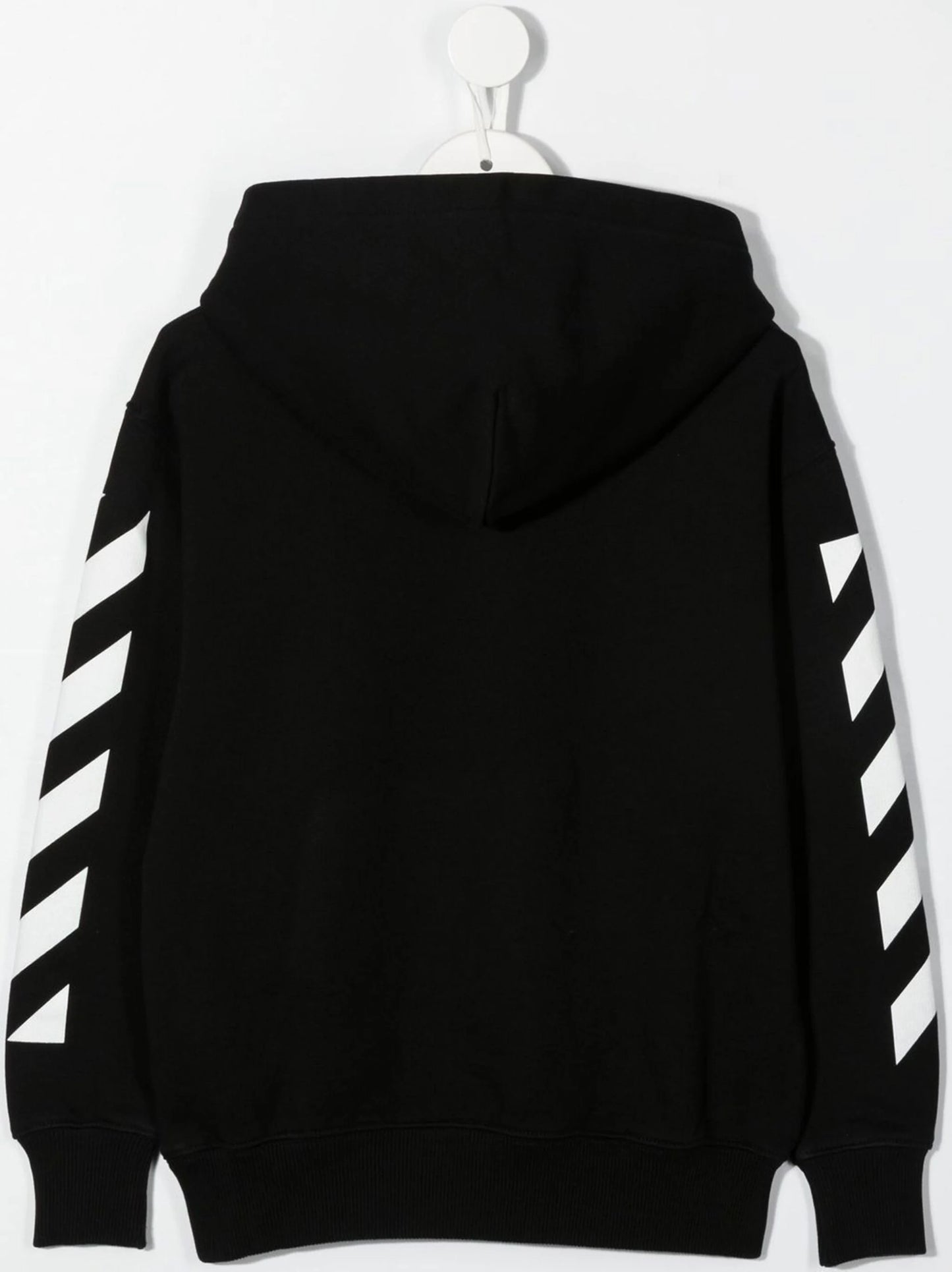 OFF STAMP HOODIE BLACK WHITE