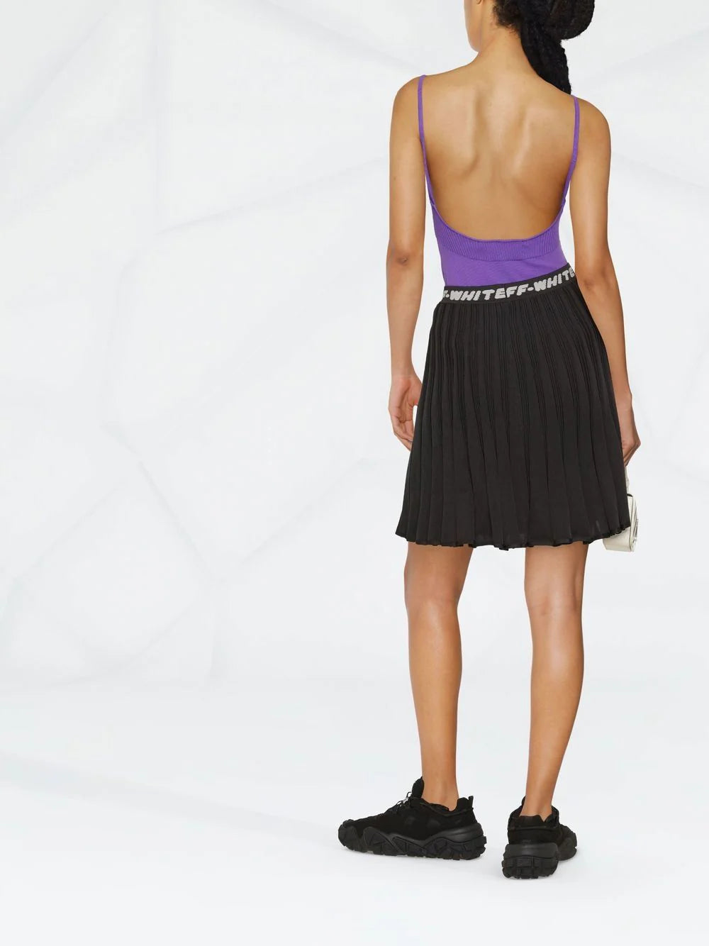 LOGO BAND SKIRT BLACK GREY