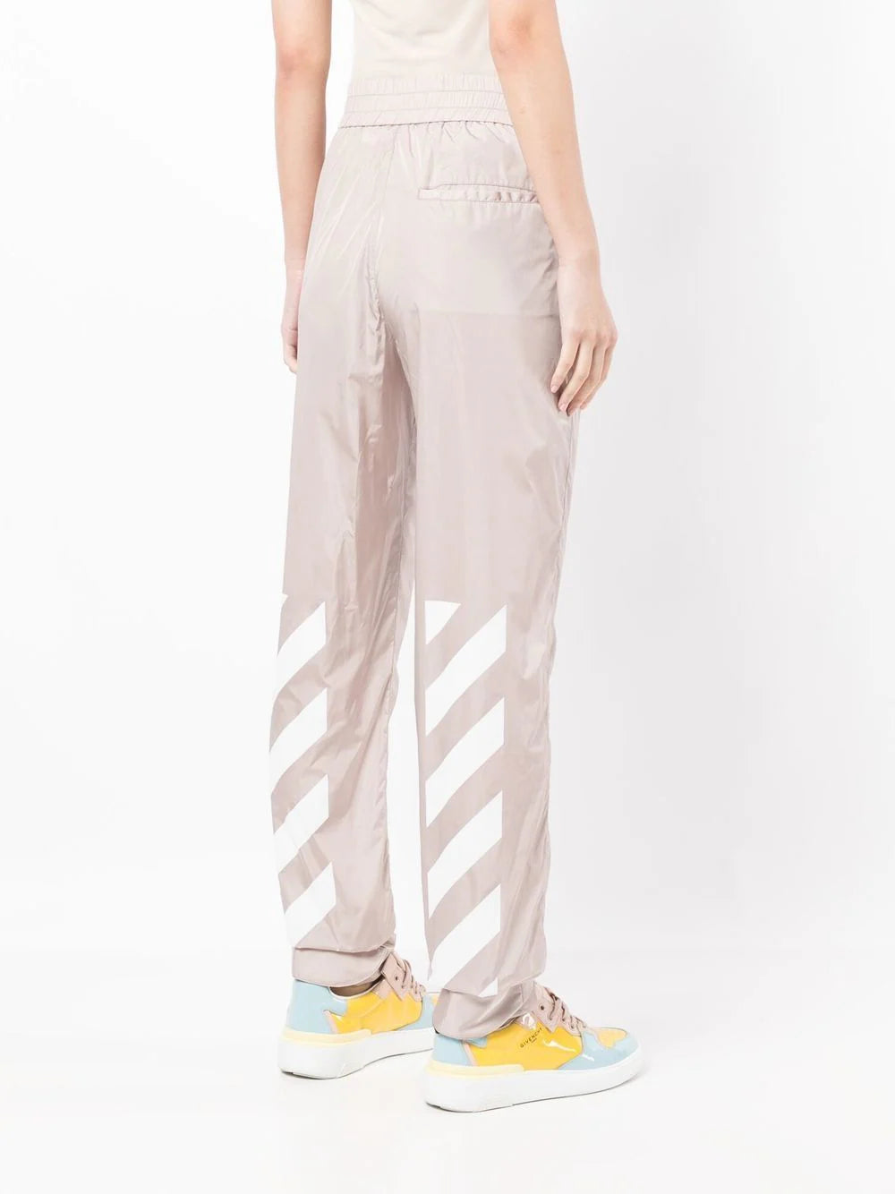 DIAG TRACKPANT NUDE WHITE