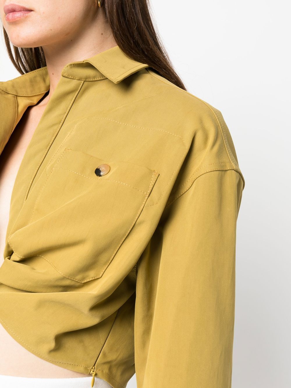 CO TWIST CROP CARGO SHIRT FOREST GREEN NO COLOR