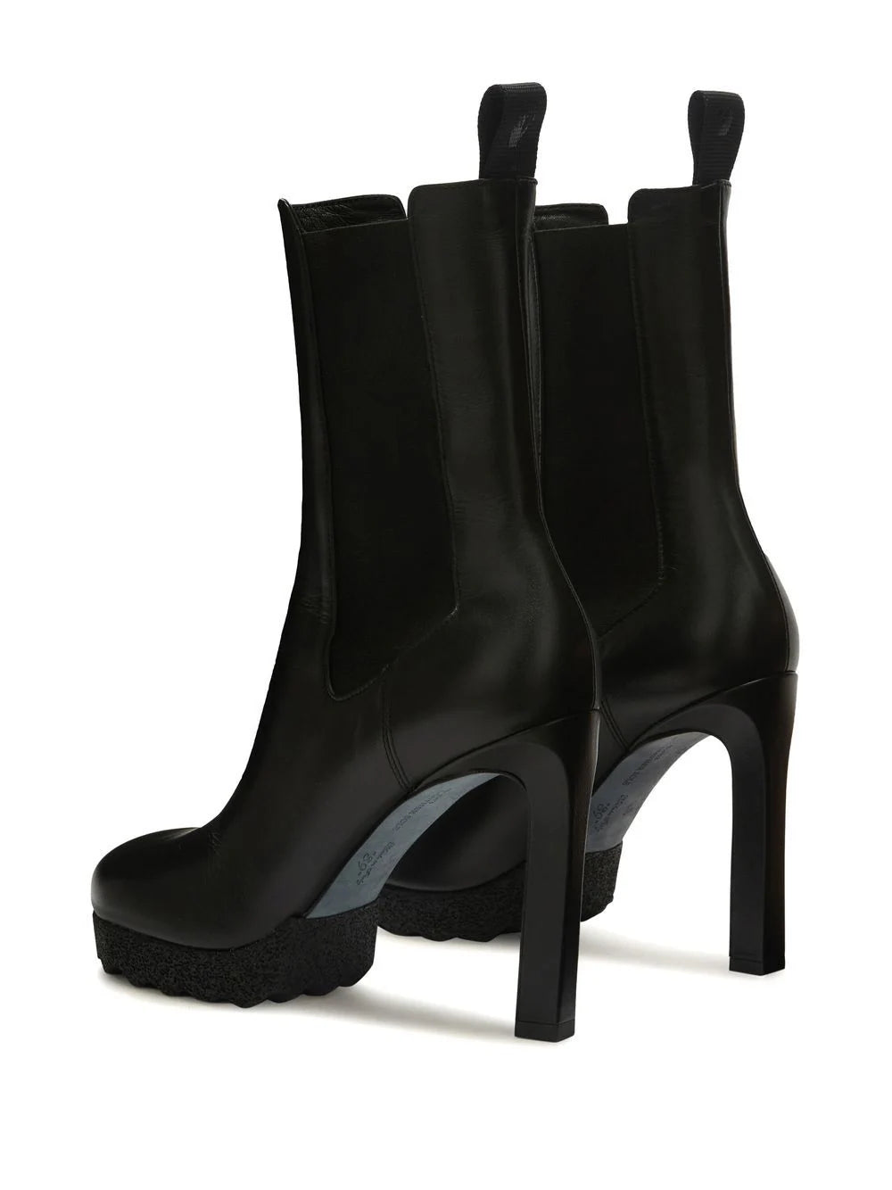 CALF SPONGE HIGH CHELSEABOOT BLACK BLACK