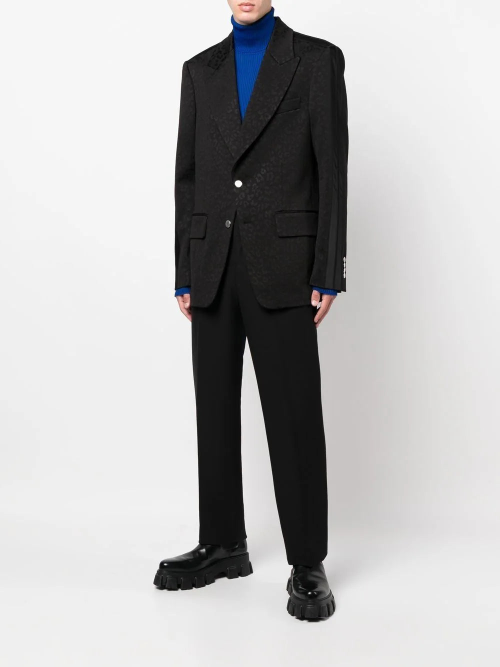 HELVET FINE KNIT RIB TURTLNEC PEACOCK PEACOCK