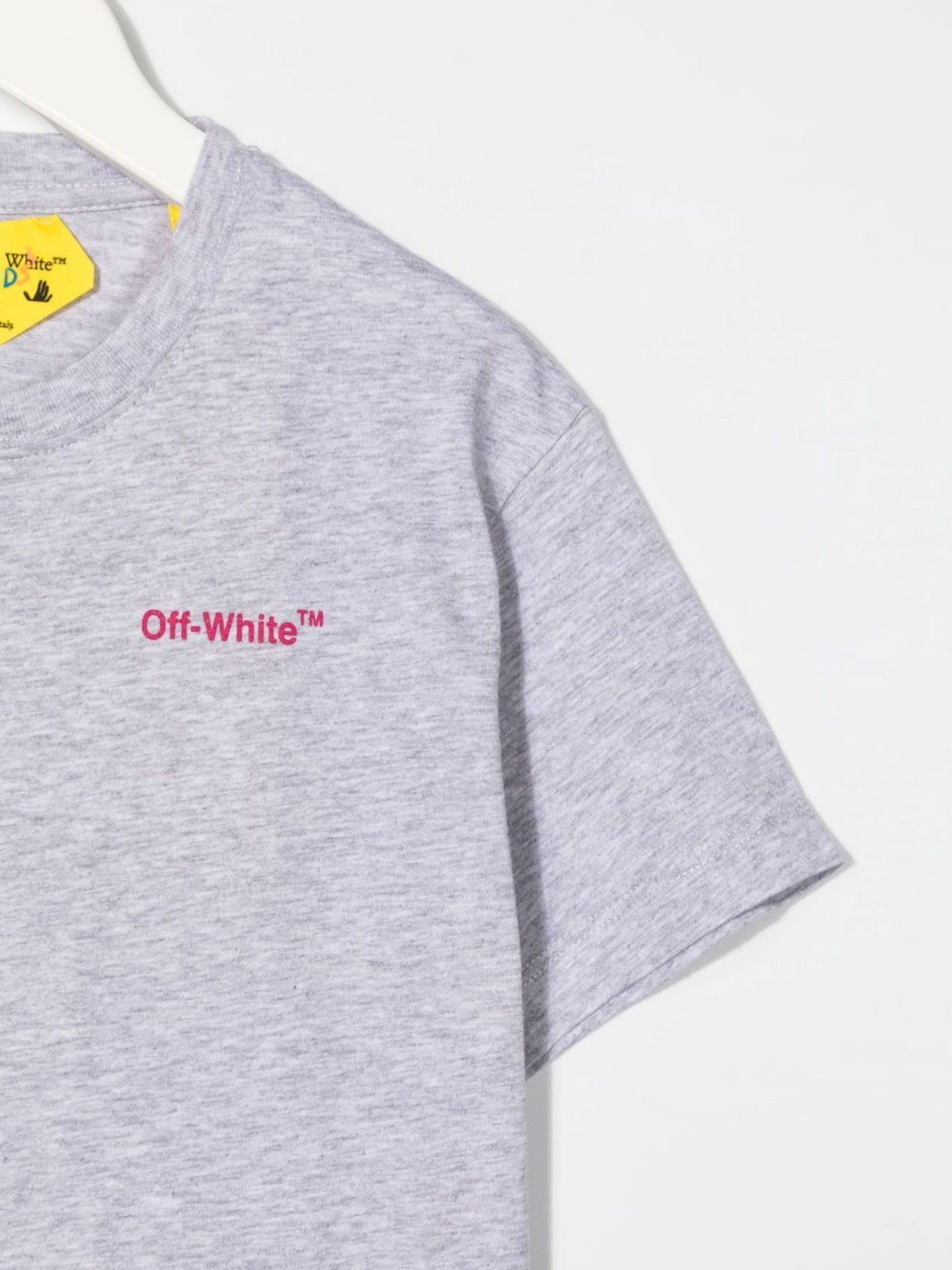 RUBBER ARROW TEE S/S MELANGE GREY FUCHSIA