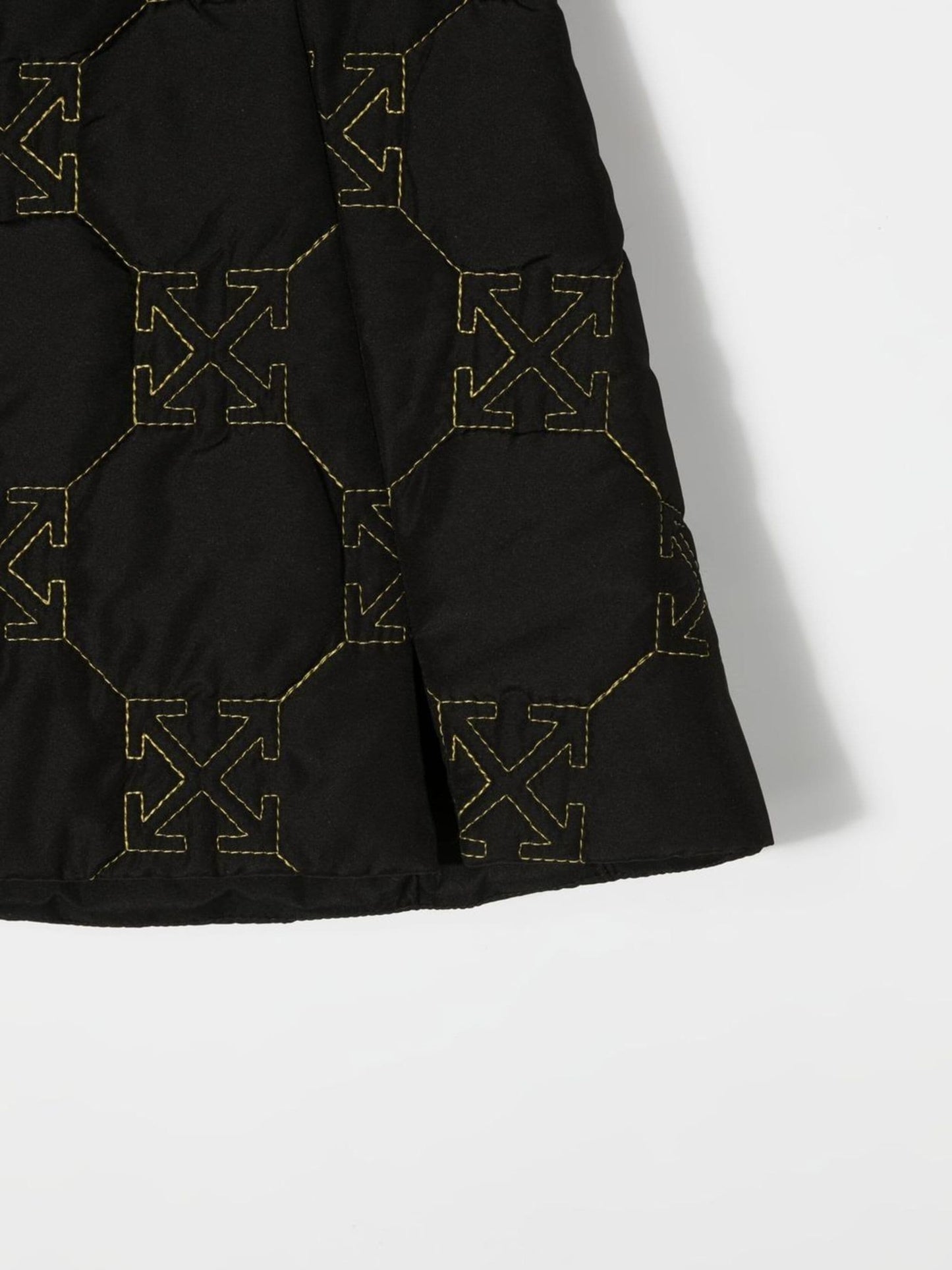 ARROW PADDED NYLON SKIRT BLACK YELLOW