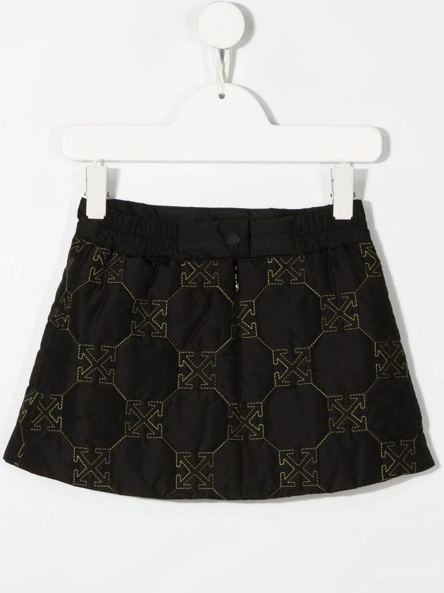 ARROW PADDED NYLON SKIRT BLACK YELLOW