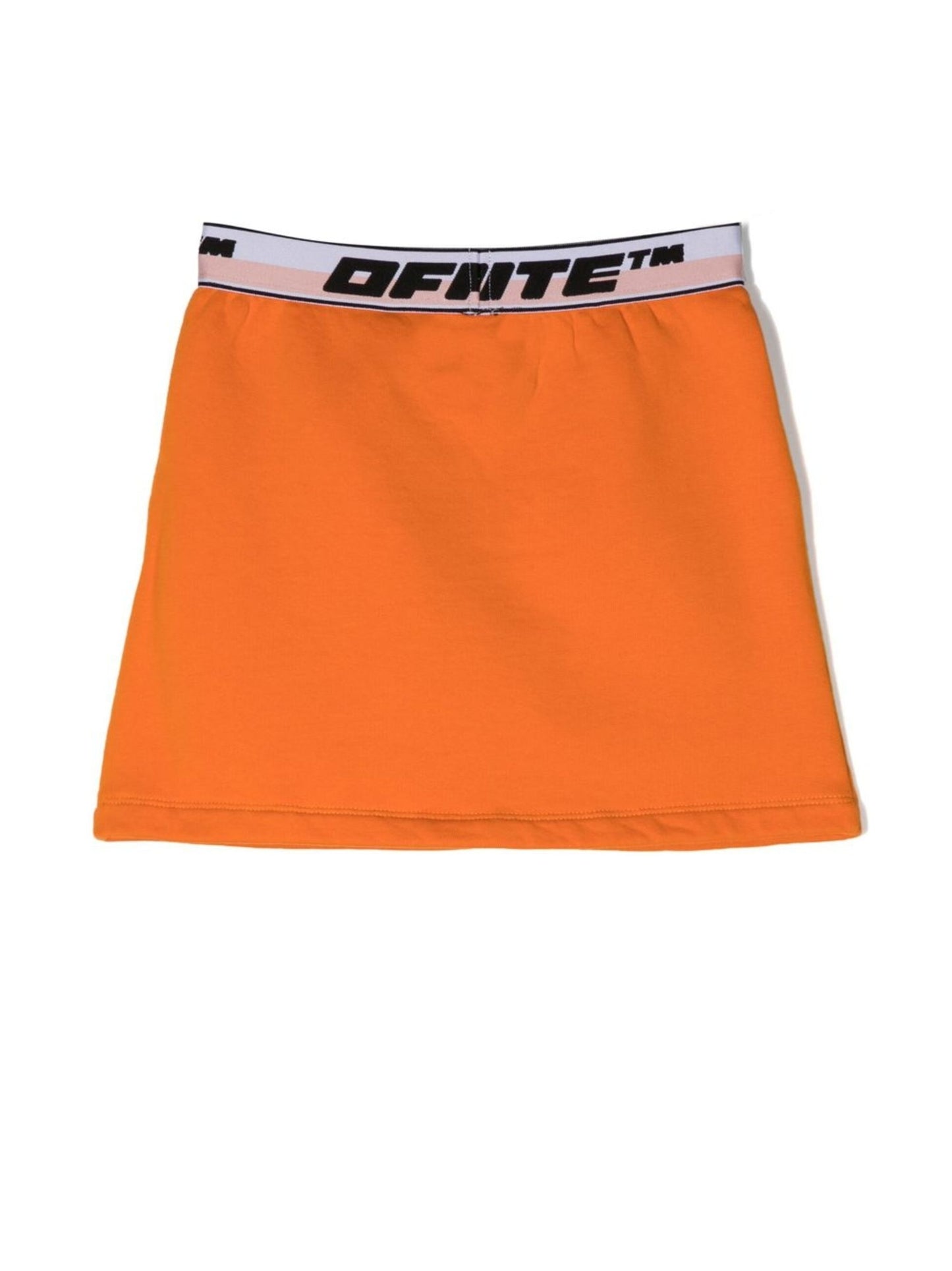 LOGO BAND SWEAT SKIRT ORANGE BLACK