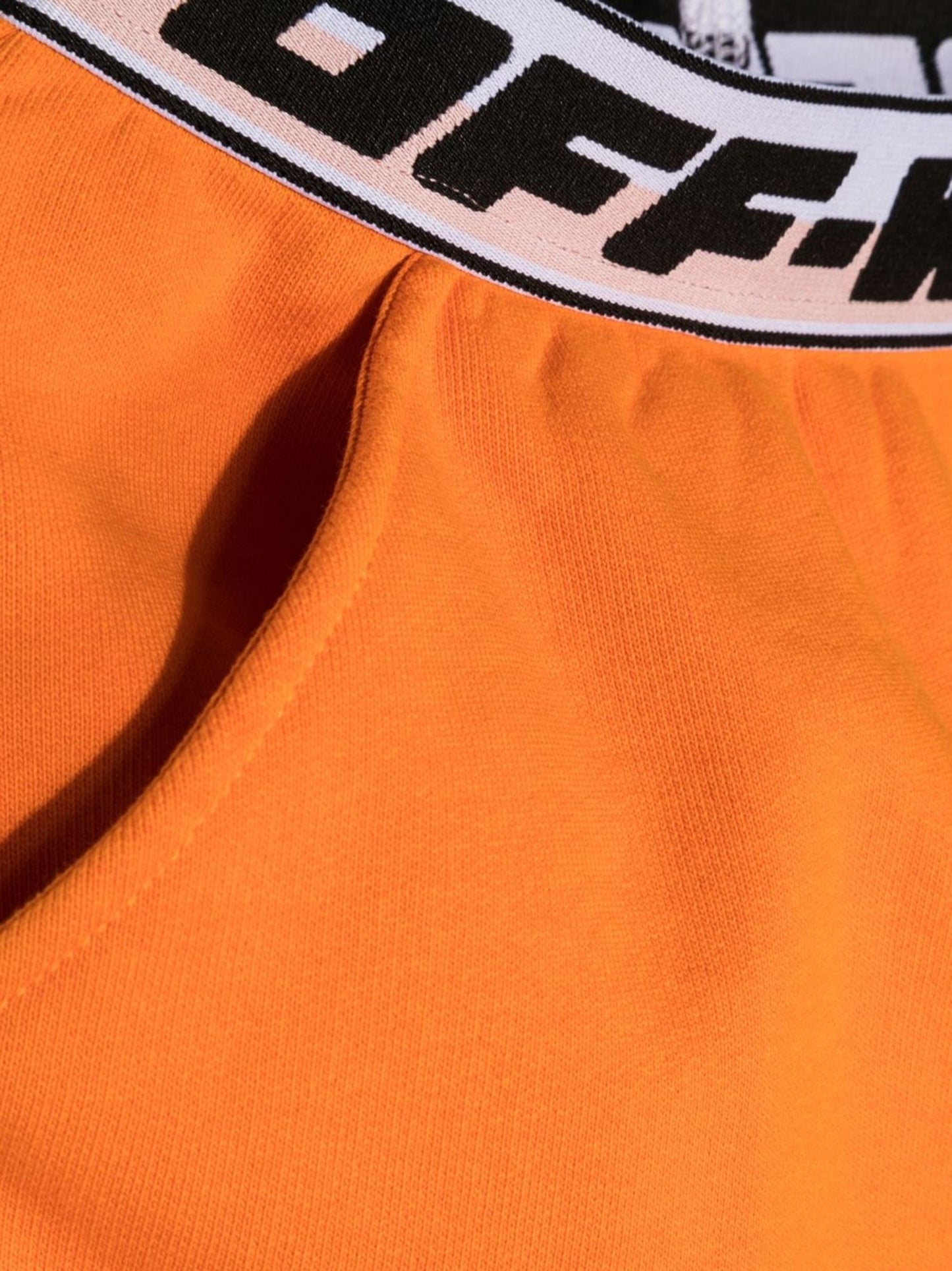 LOGO BAND SWEAT SKIRT ORANGE BLACK