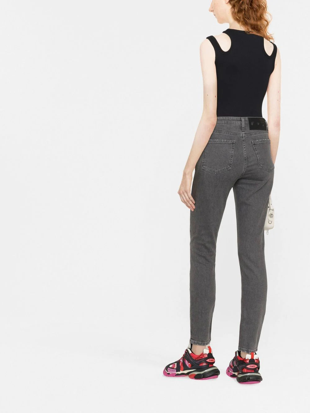 CORPORATE SKINNY DARK GREY WHITE