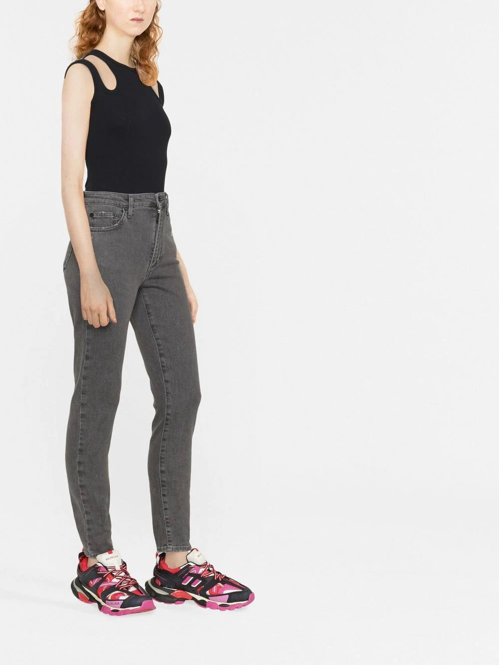 CORPORATE SKINNY DARK GREY WHITE