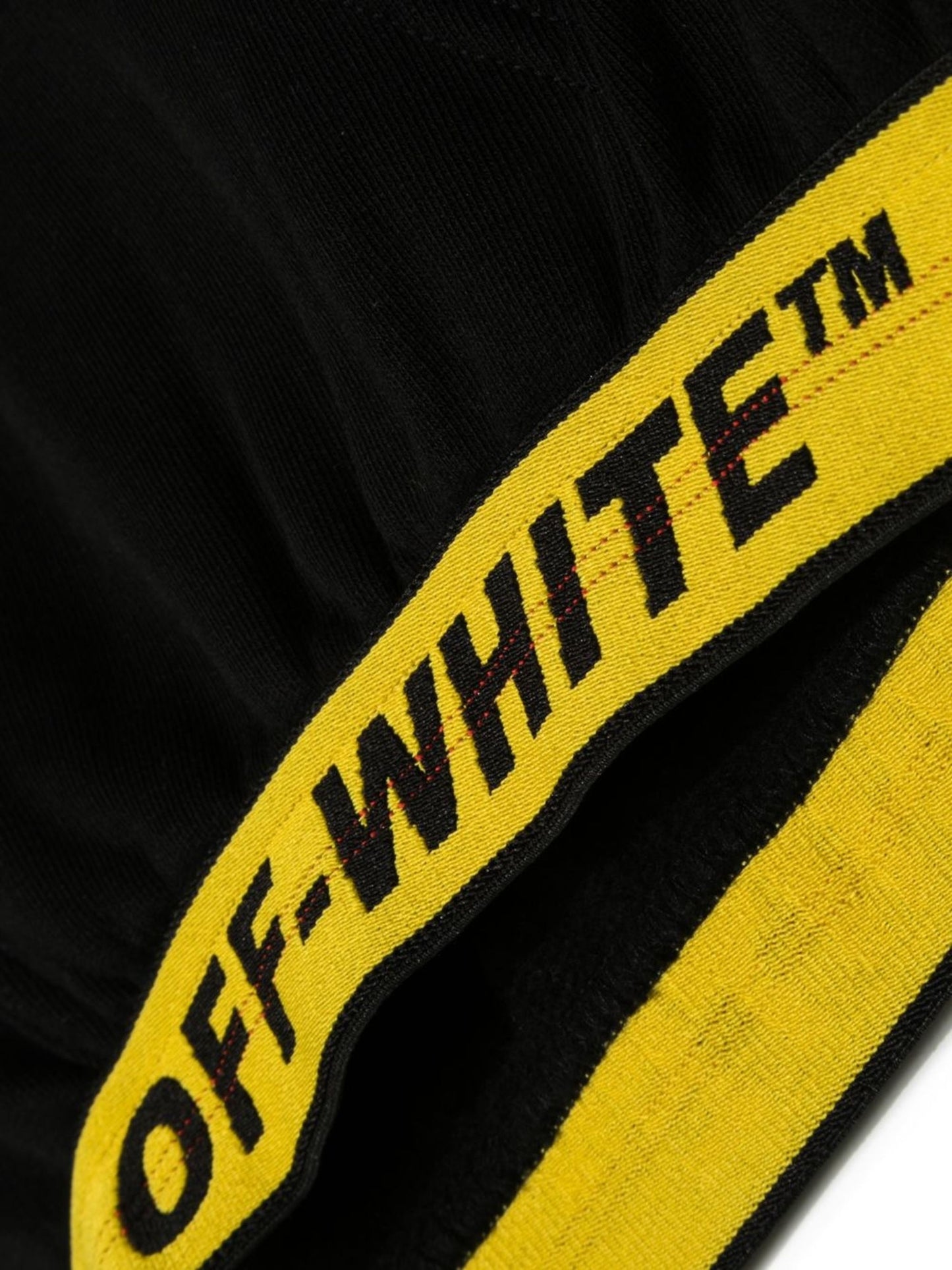 LOGO INDUSTRIAL CROP HOODIE BLACK YELLOW