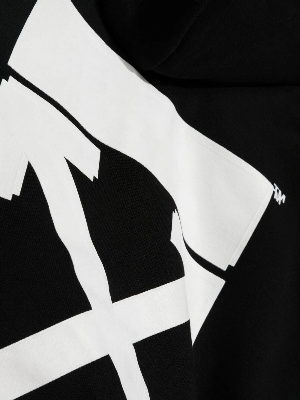 RUBBER ARROW HOODIE ZIP BLACK WHITE