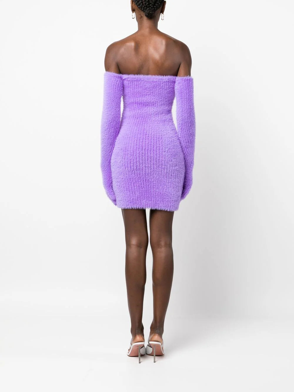 FUZZY GLOVES MINI DRESS LILAC NO COLOR