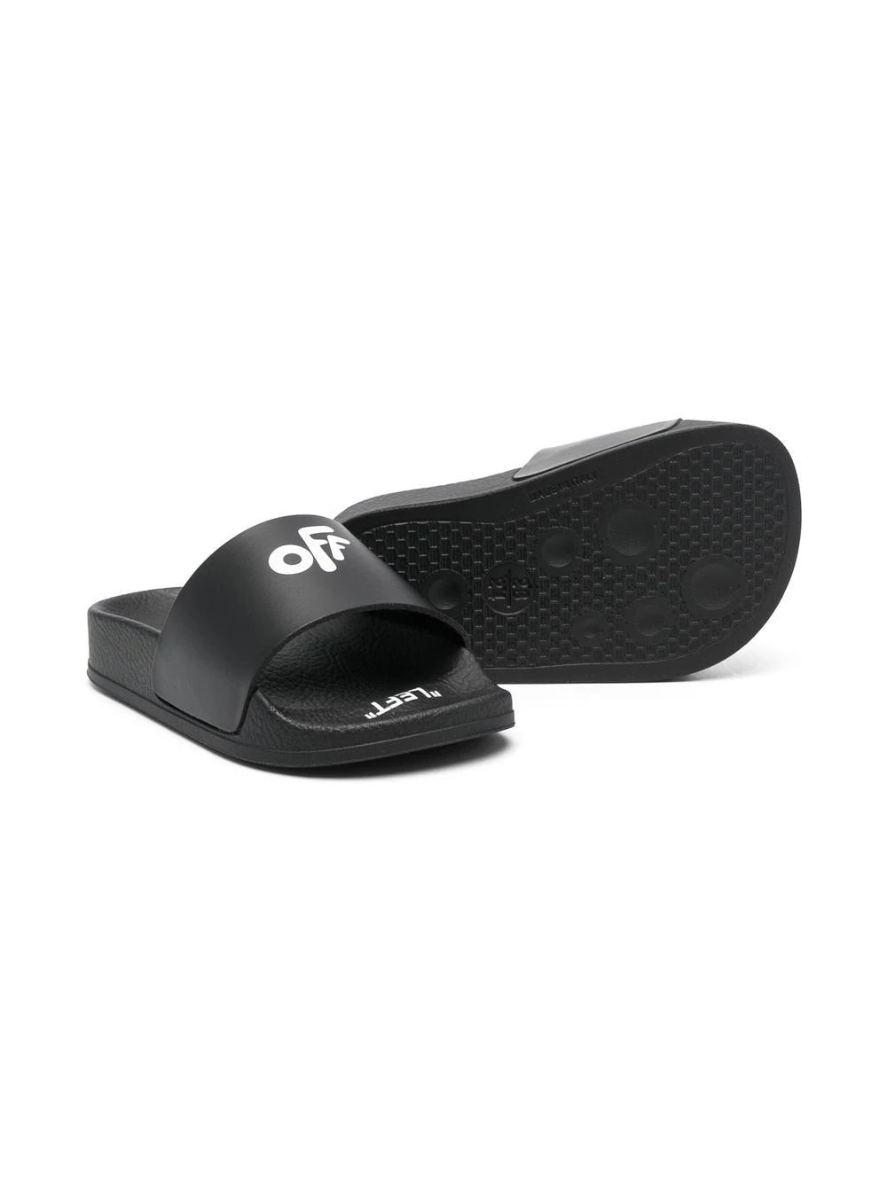 POOL SLIDER OFF BLACK WHITE