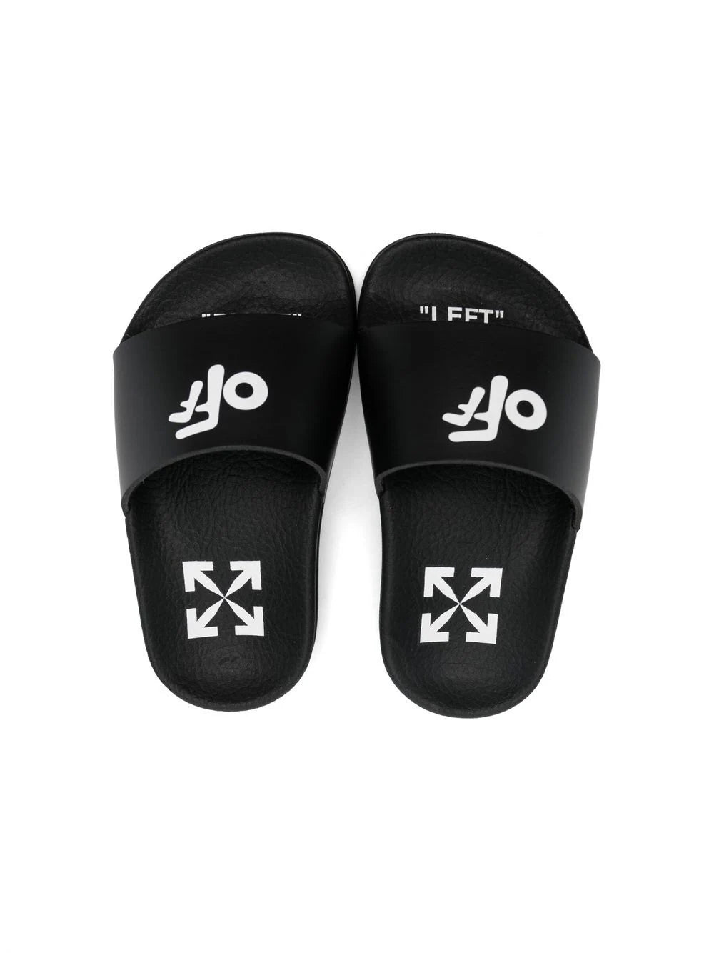 POOL SLIDER OFF BLACK WHITE