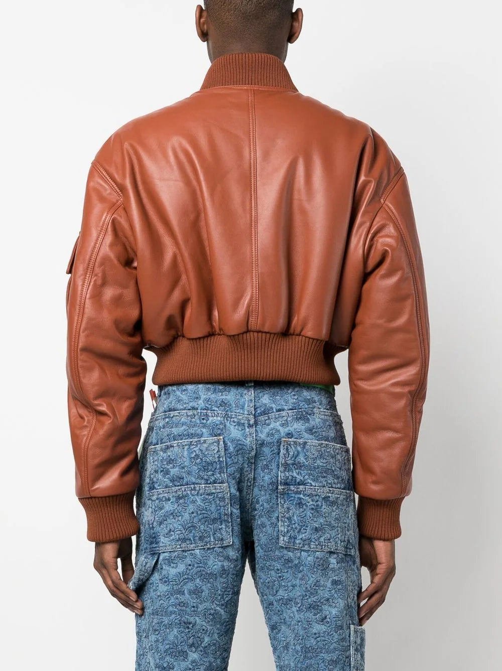 WAVE OFF LEA CROPPED BOMBER TERRACOTTA TERRACOTTA