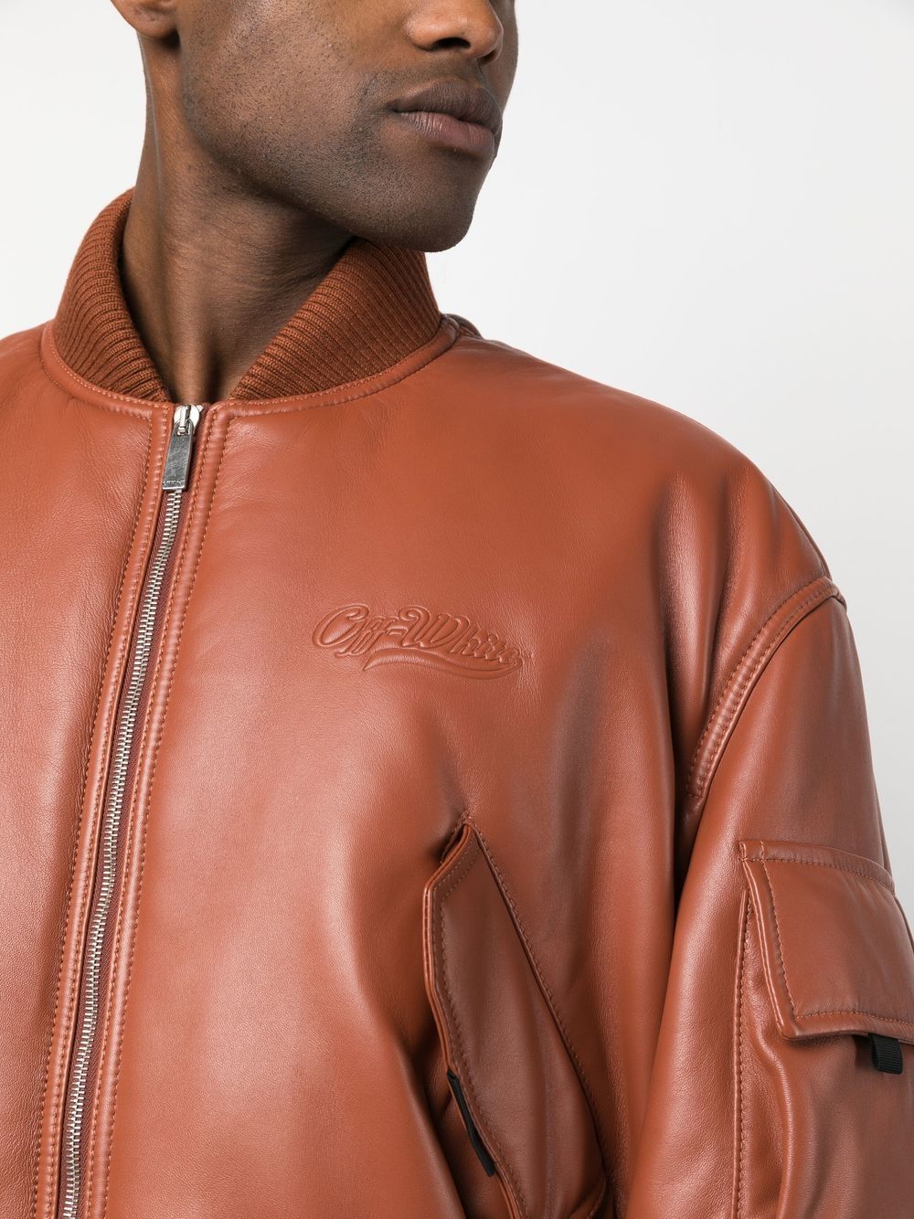 WAVE OFF LEA CROPPED BOMBER TERRACOTTA TERRACOTTA