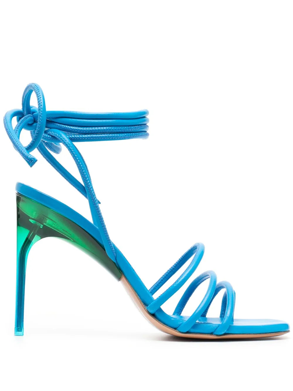 PLEXI LACEUP NAPPA HIGHSANDAL BLUE GREEN