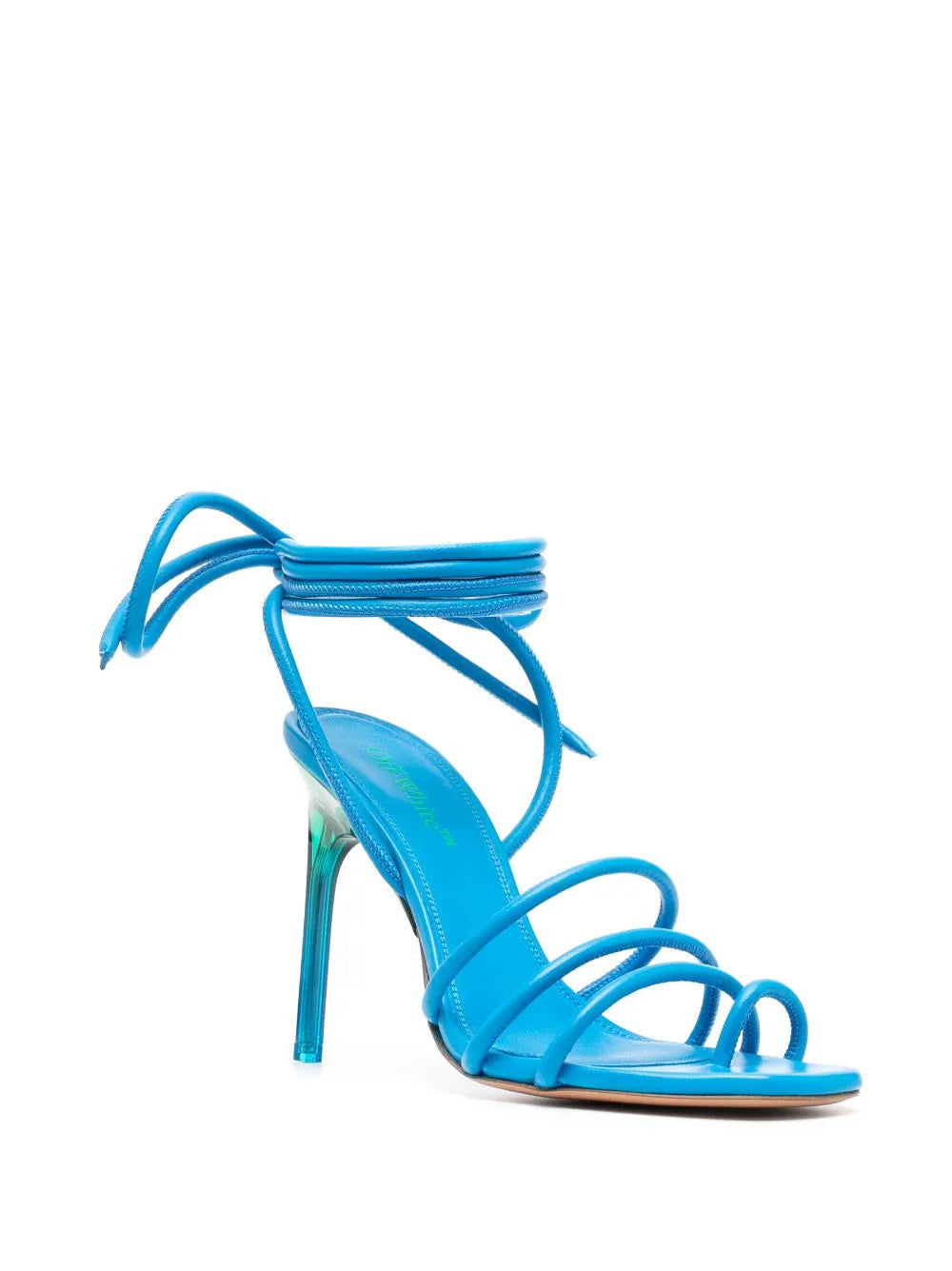 PLEXI LACEUP NAPPA HIGHSANDAL BLUE GREEN
