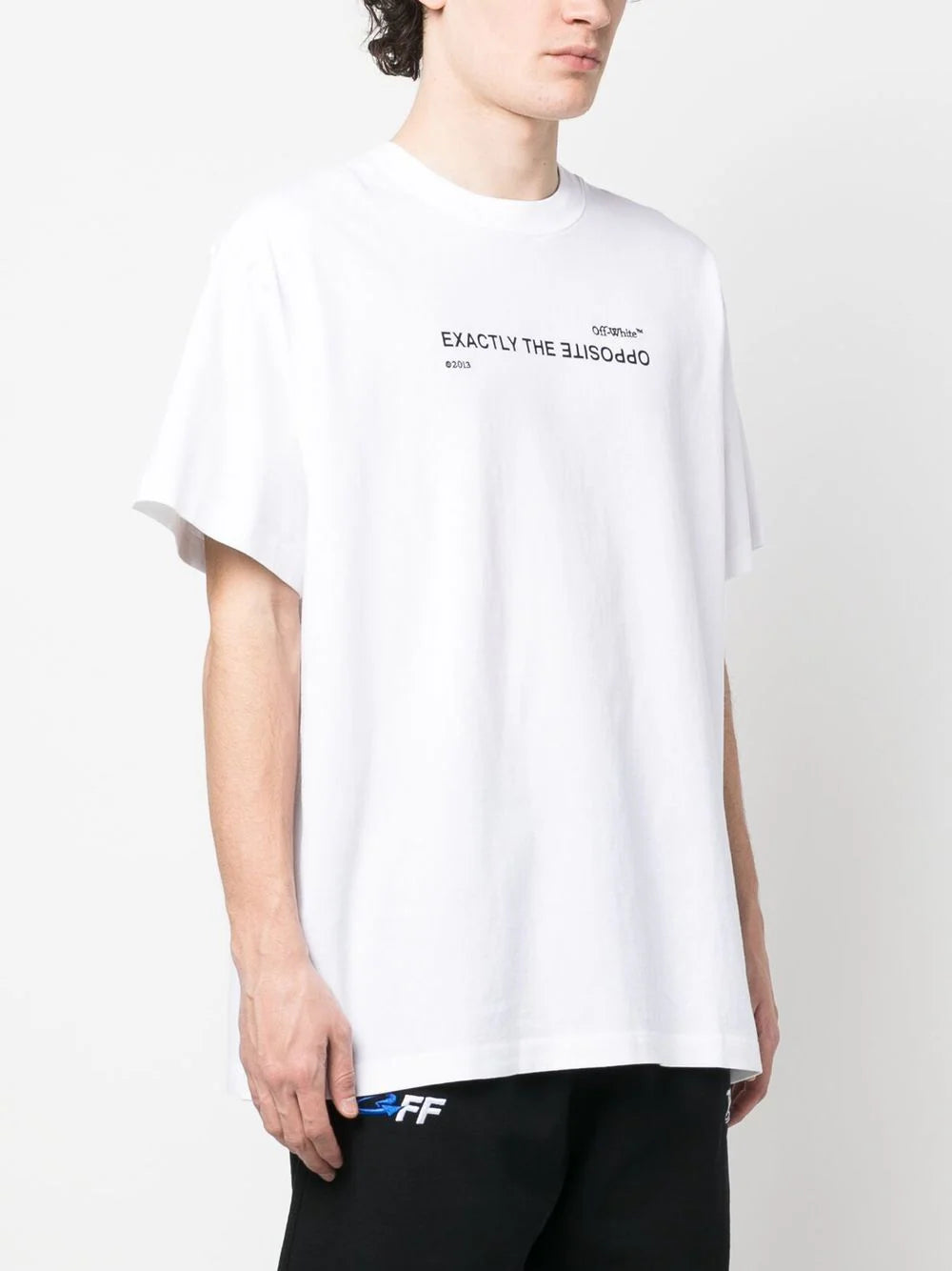 SPIRAL OPP OVER S/S TEE WHITE BLACK