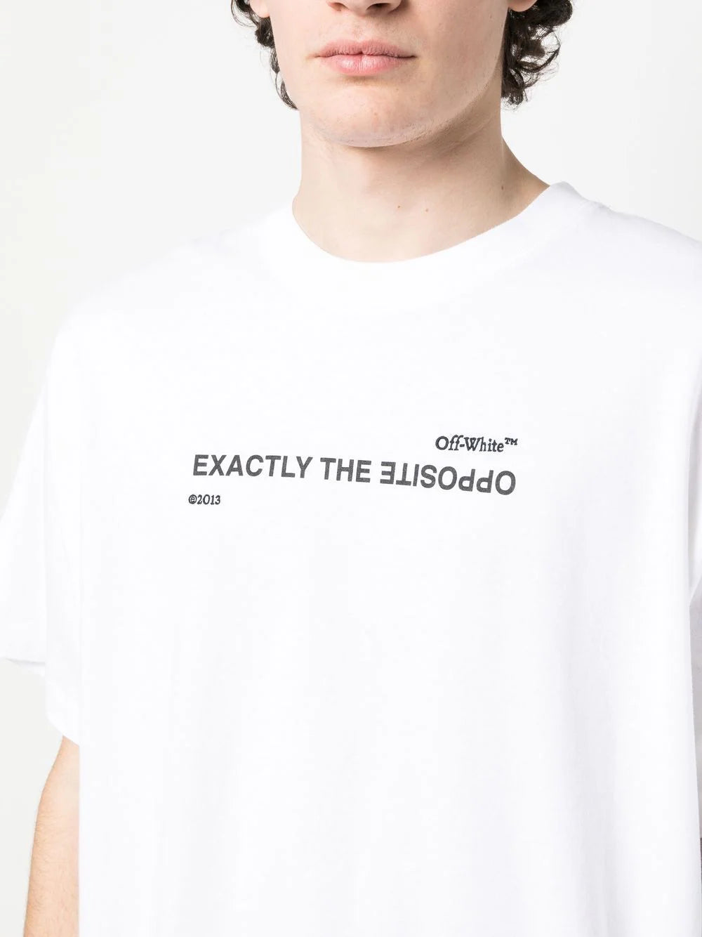SPIRAL OPP OVER S/S TEE WHITE BLACK