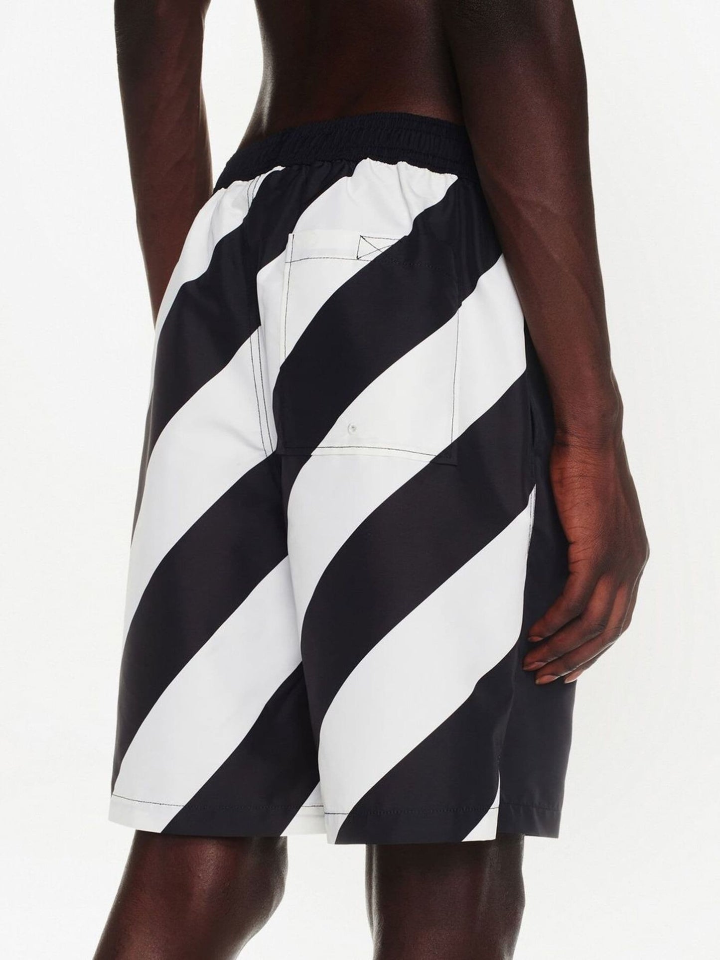 DIAG SURFER SWIMSHORTS BLACK WHITE