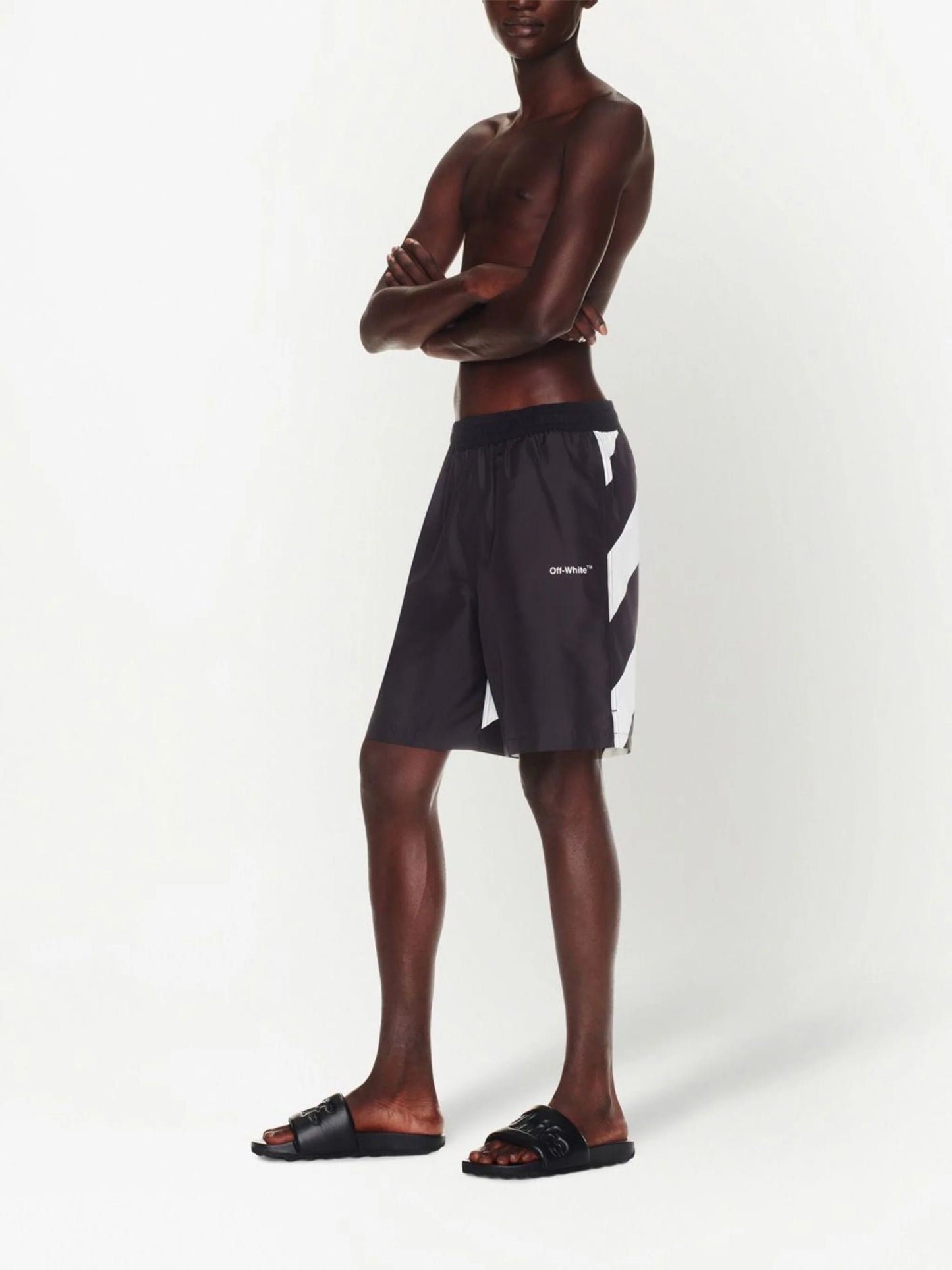 DIAG SURFER SWIMSHORTS BLACK WHITE