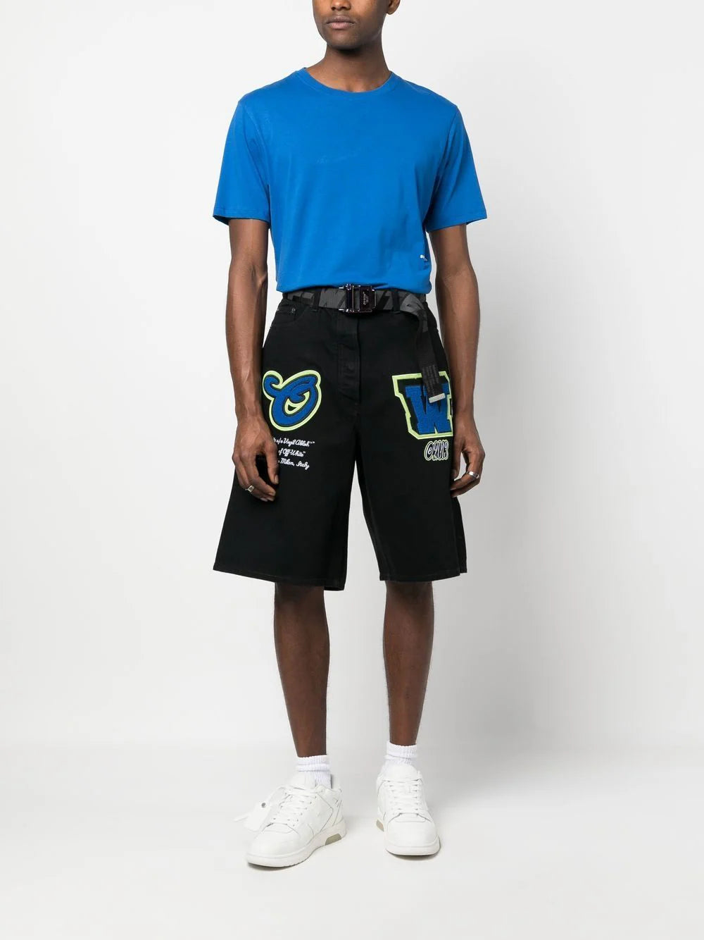 VARS PATCH DENIM SHORTS BLACK BLUE