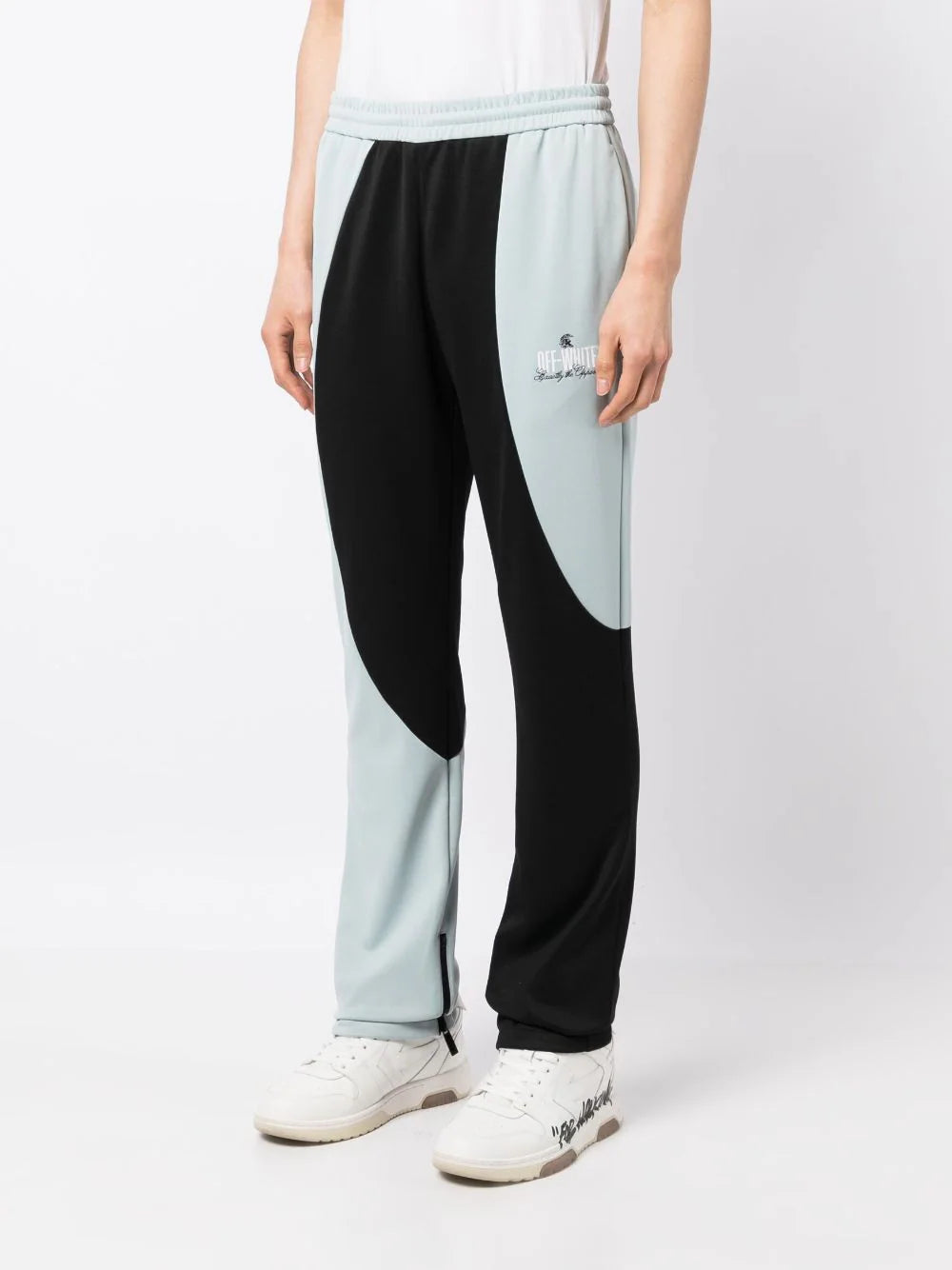 ORGANIC BLOCK ACET TRACKPANT ICE WHITE