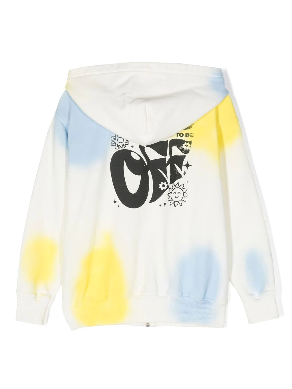 COLOUR SPOT HOODIE ZIP SPRAYED BLACK
