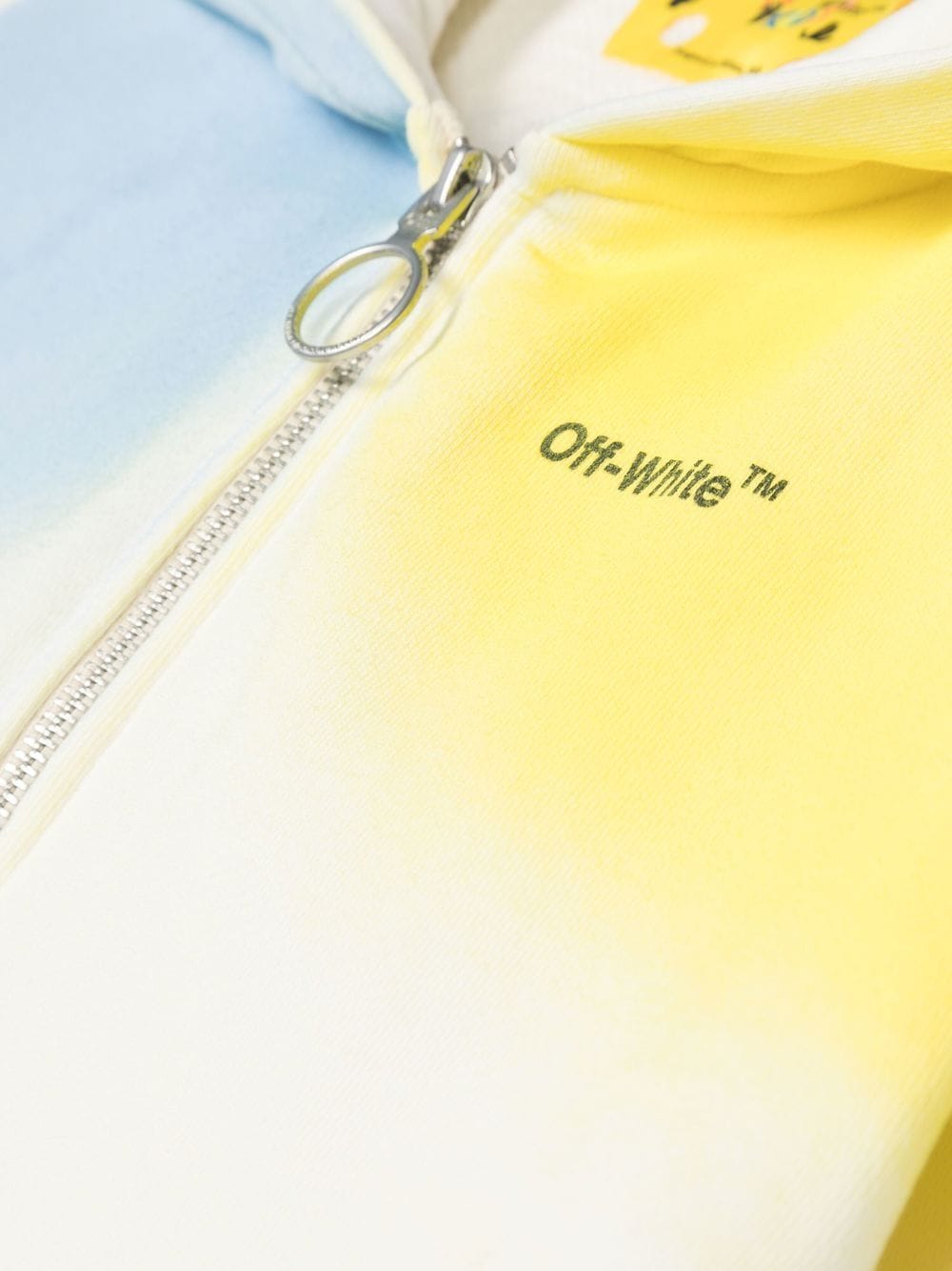 COLOUR SPOT HOODIE ZIP SPRAYED BLACK