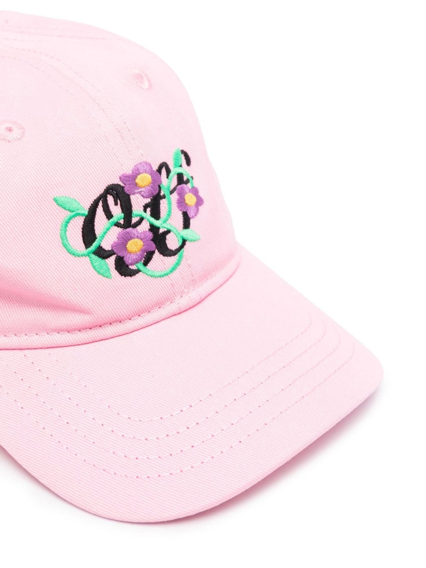 OFF FLOWERS CAP PINK BLACK