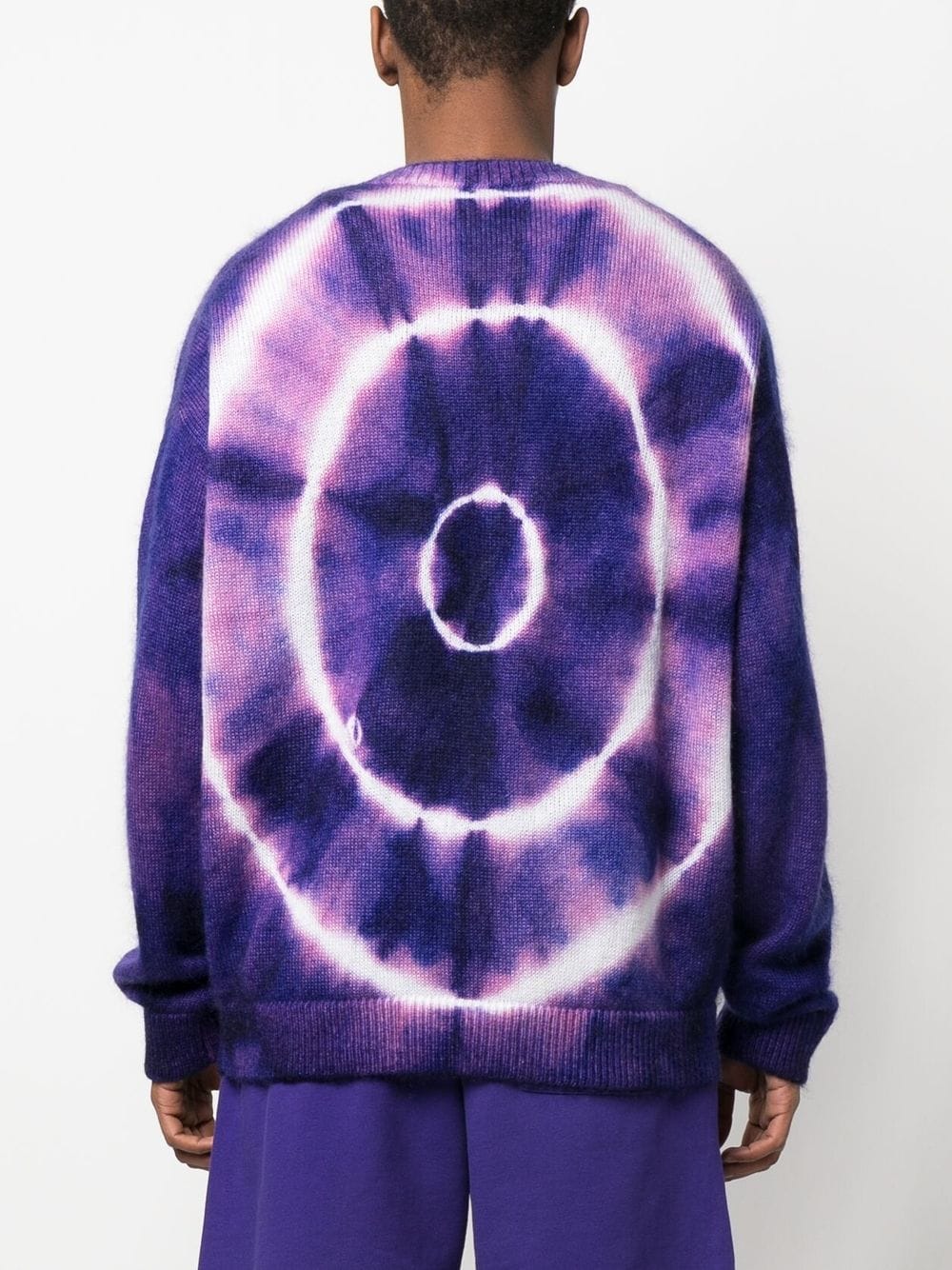 TIE DYE MOHAIR SKATE CREWNECK PURPLE NO COLOR