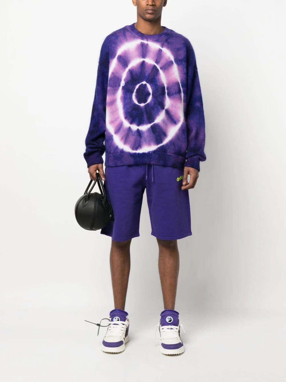 TIE DYE MOHAIR SKATE CREWNECK PURPLE NO COLOR