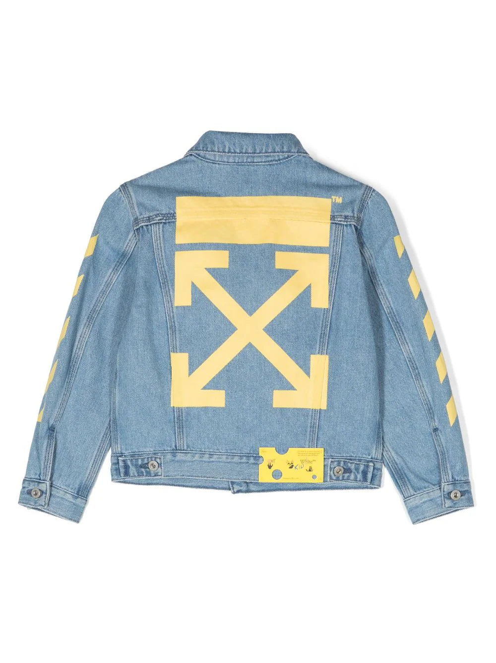RUBBER ARROW DENIM JACKET LIGHT BLUE YELLOW