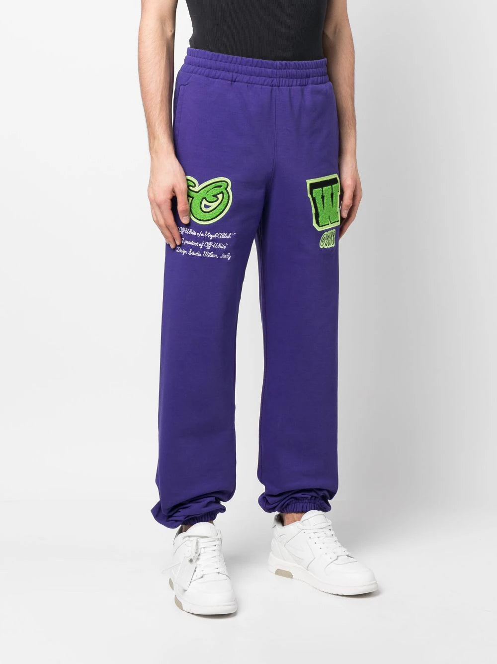 VARS HAMMER SLIM SWEATPANT PURPLE GREEN FLUO
