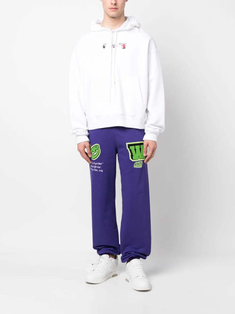 VARS HAMMER SLIM SWEATPANT PURPLE GREEN FLUO