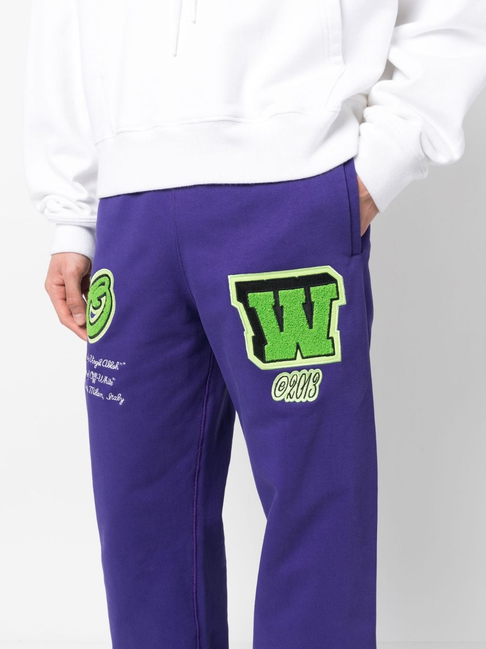 VARS HAMMER SLIM SWEATPANT PURPLE GREEN FLUO